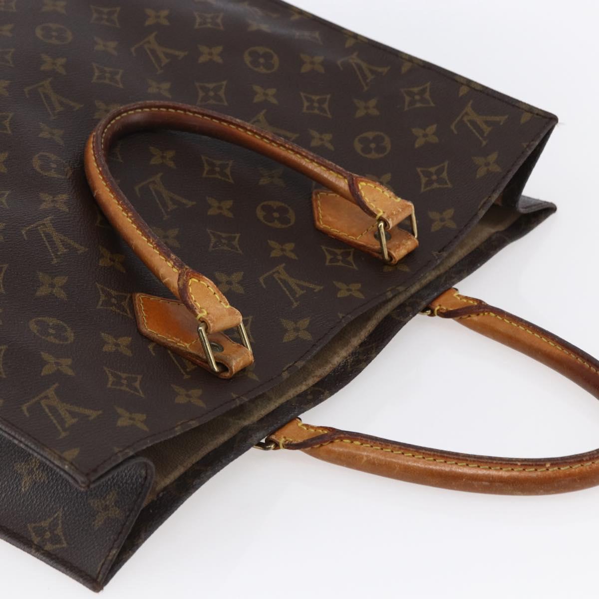 LOUIS VUITTON Monogram Sac Plat Hand Bag M51140 LV Auth 152846