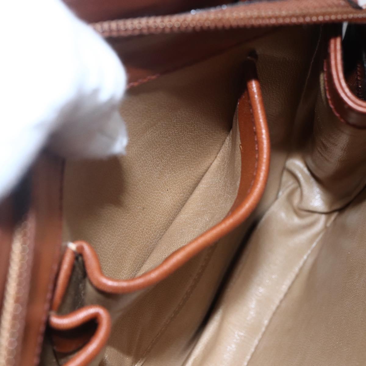 CELINE Hand Bag Leather Black Gold Auth 152849