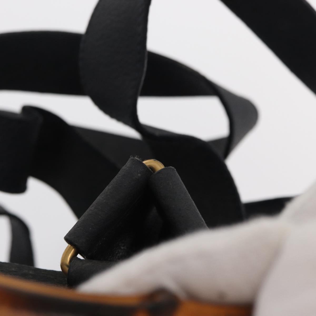 GUCCI Bamboo Backpack Suede Navy Gold 003 2058 0016 Auth 152850