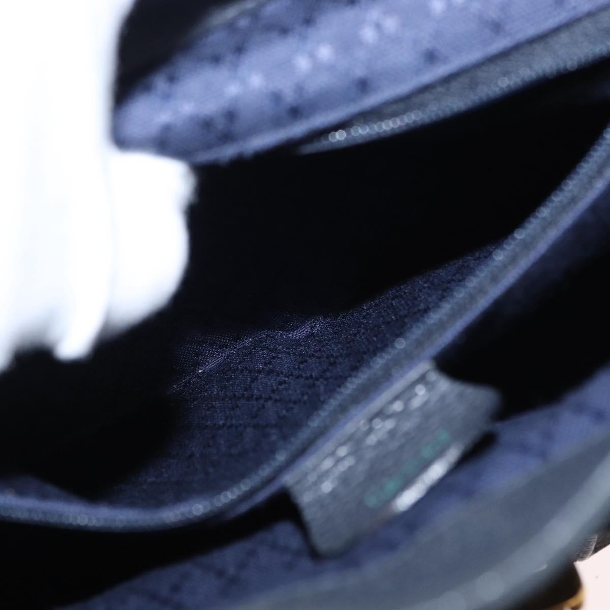 GUCCI Bamboo Backpack Suede Navy Gold 003 2058 0016 Auth 152850