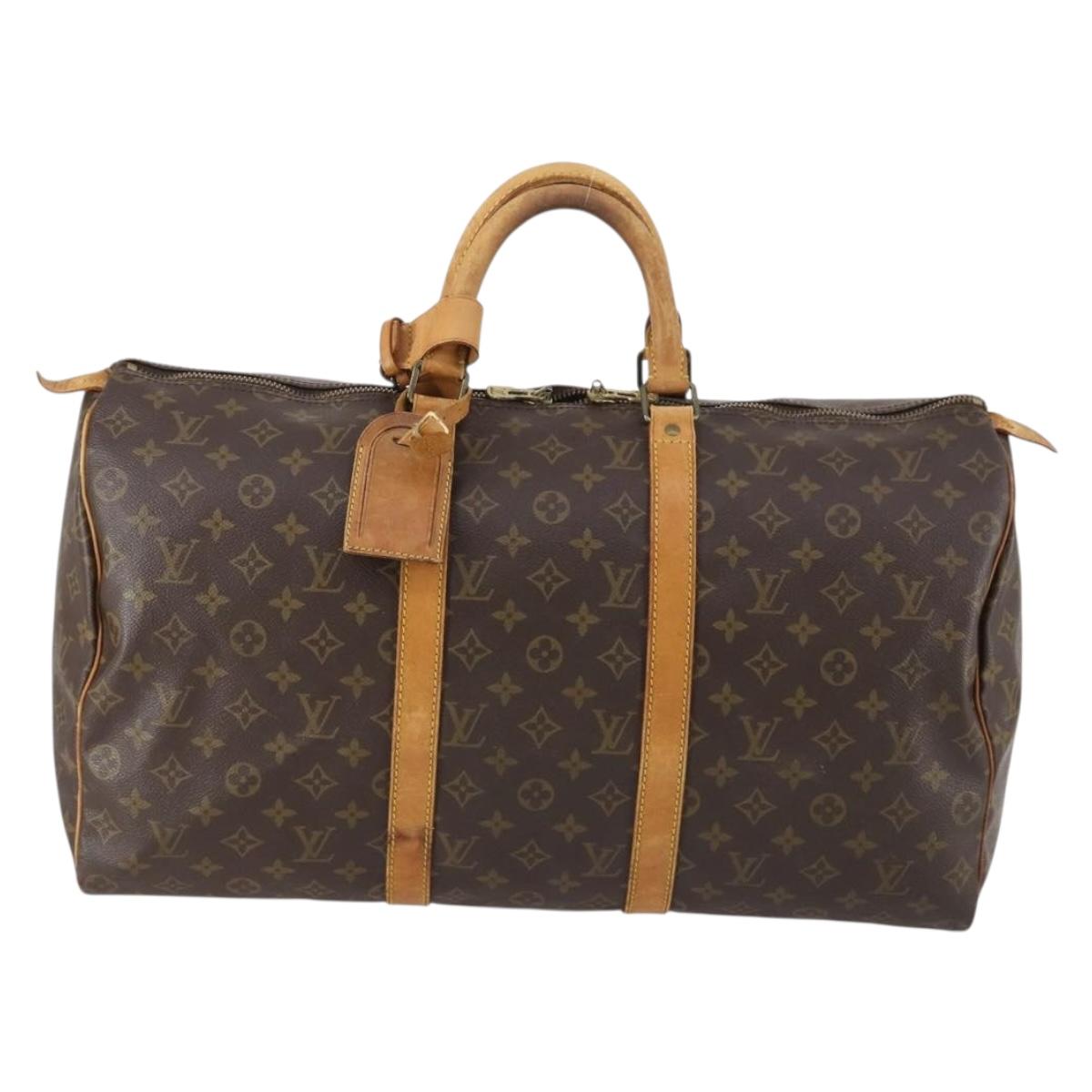 LOUIS VUITTON Monogram Keepall 50 Boston Bag M41426 LV Auth 152854