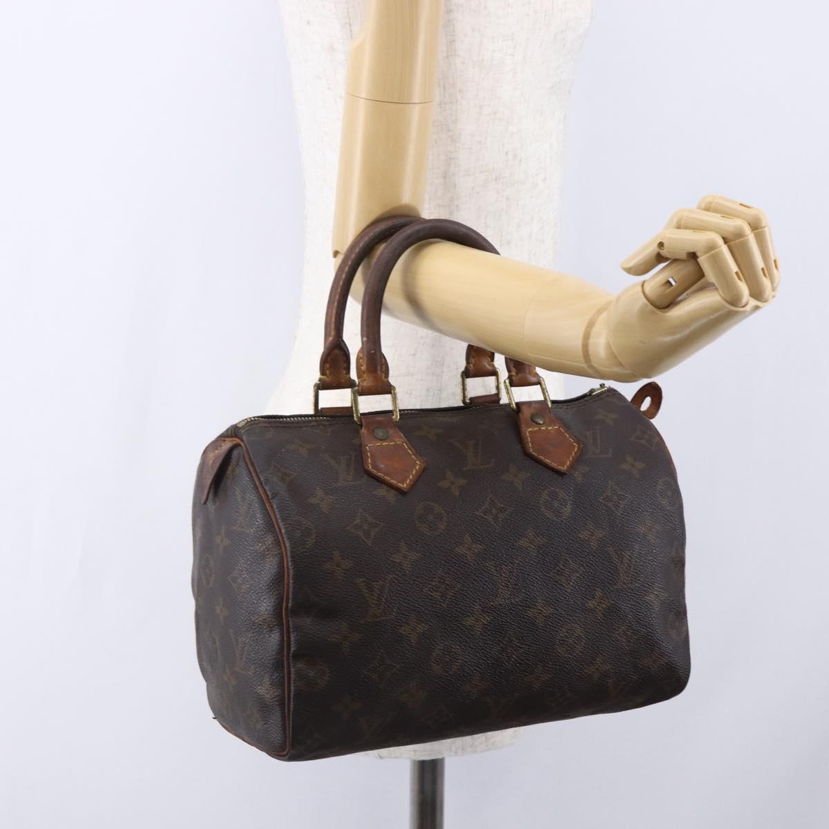 LOUIS VUITTON Monogram Speedy 25 Hand Bag M41528 LV Auth 152866