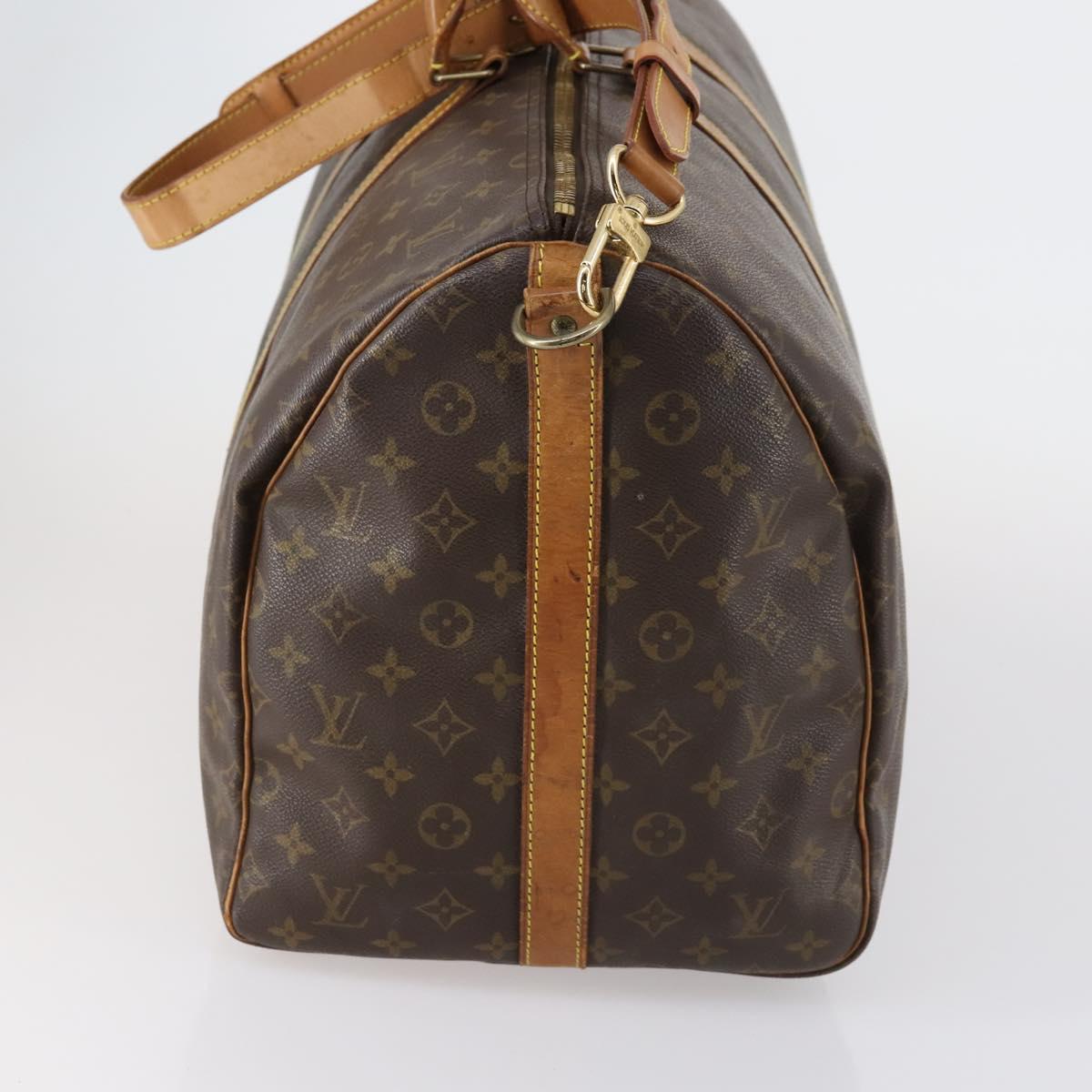 LOUIS VUITTON Monogram Keepall Bandouliere 55 Boston Bag M41414 LV Auth 152867