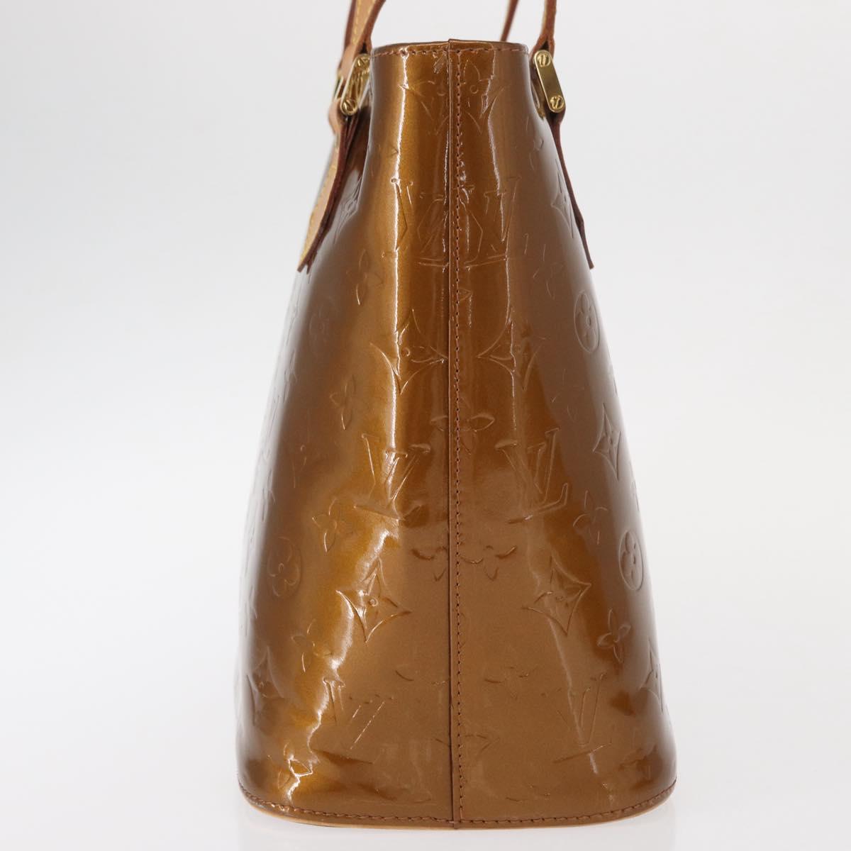 LOUIS VUITTON Monogram Vernis Houston Hand Bag Bronze M91122 LV Auth 152873