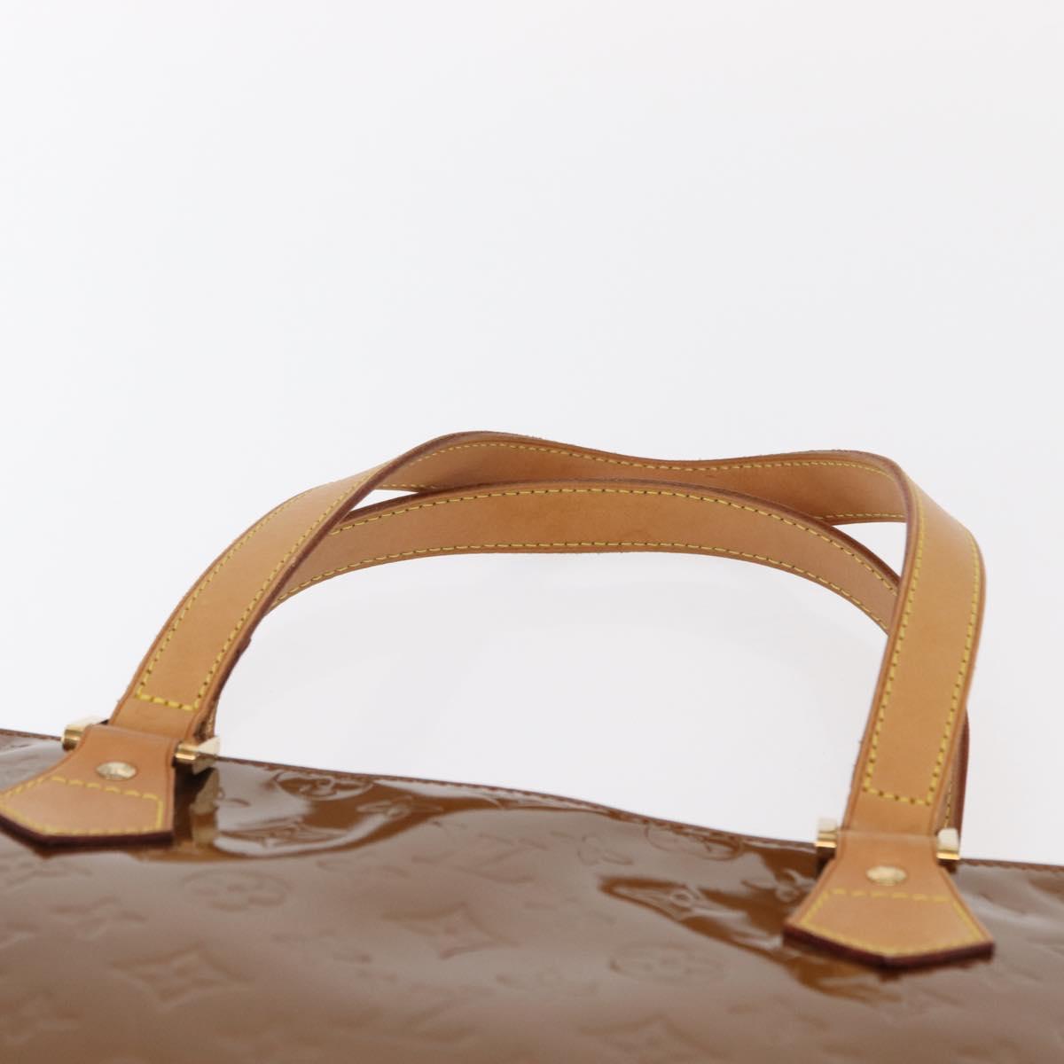 LOUIS VUITTON Monogram Vernis Houston Hand Bag Bronze M91122 LV Auth 152873