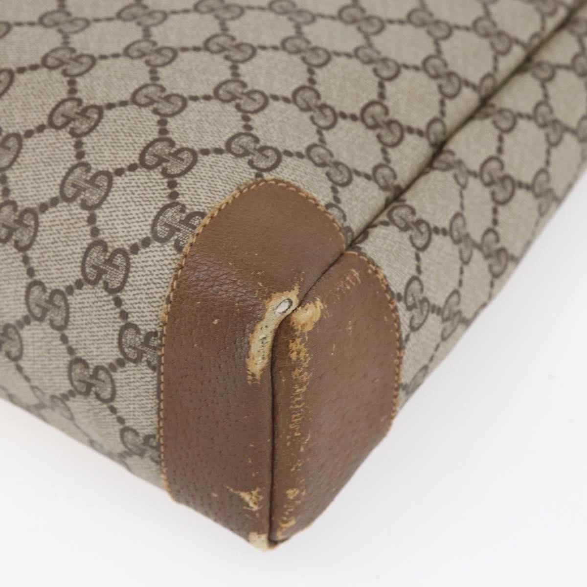 GUCCI GG Supreme Tote Bag PVC Beige Gold 002 115 0035 Auth 152877