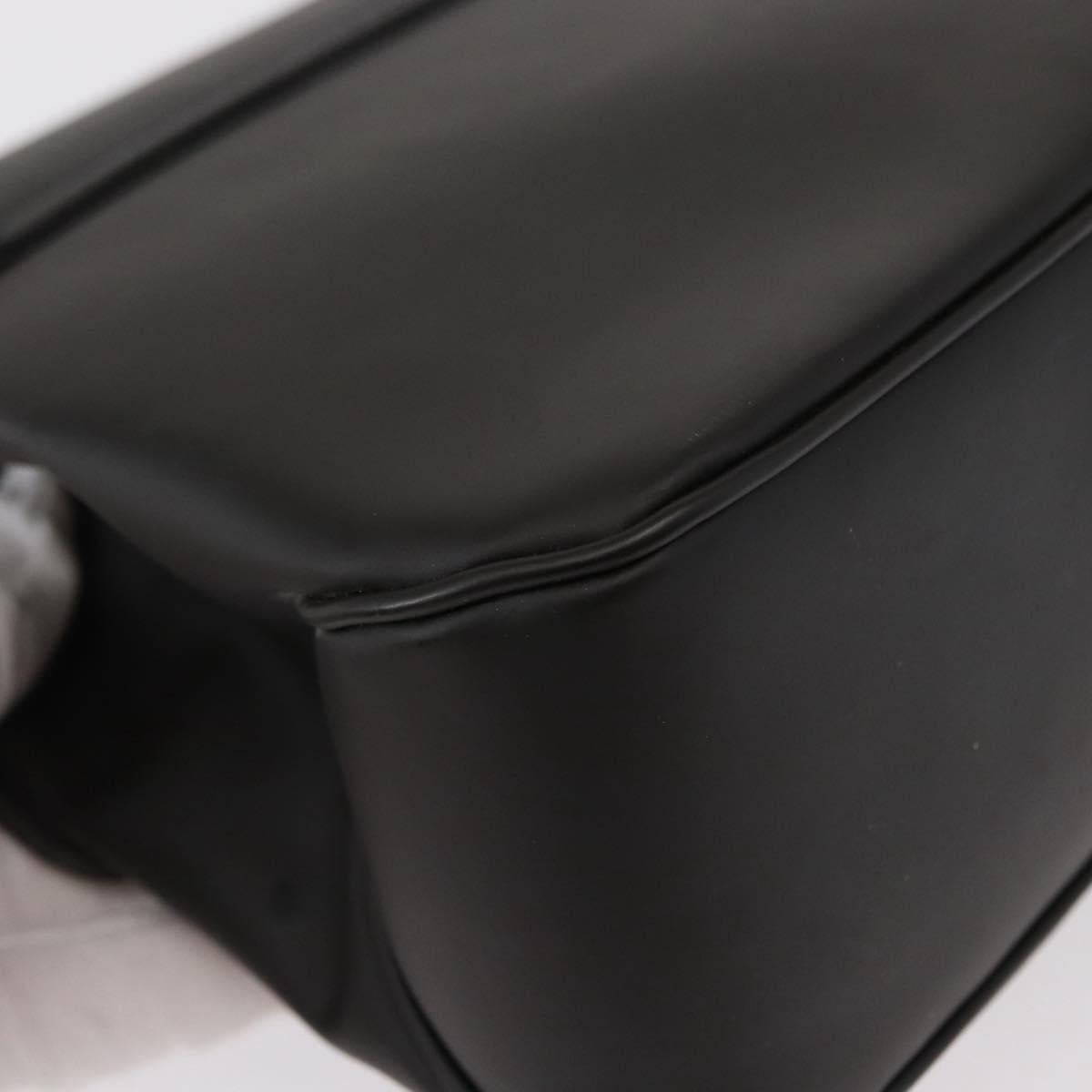 Salvatore Ferragamo Vala Shoulder Bag Leather Black Silver Auth 152882