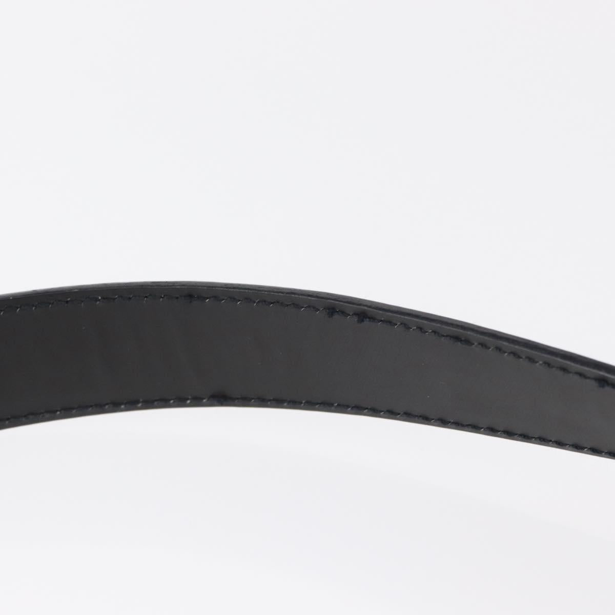 Salvatore Ferragamo Vala Shoulder Bag Leather Black Silver Auth 152882