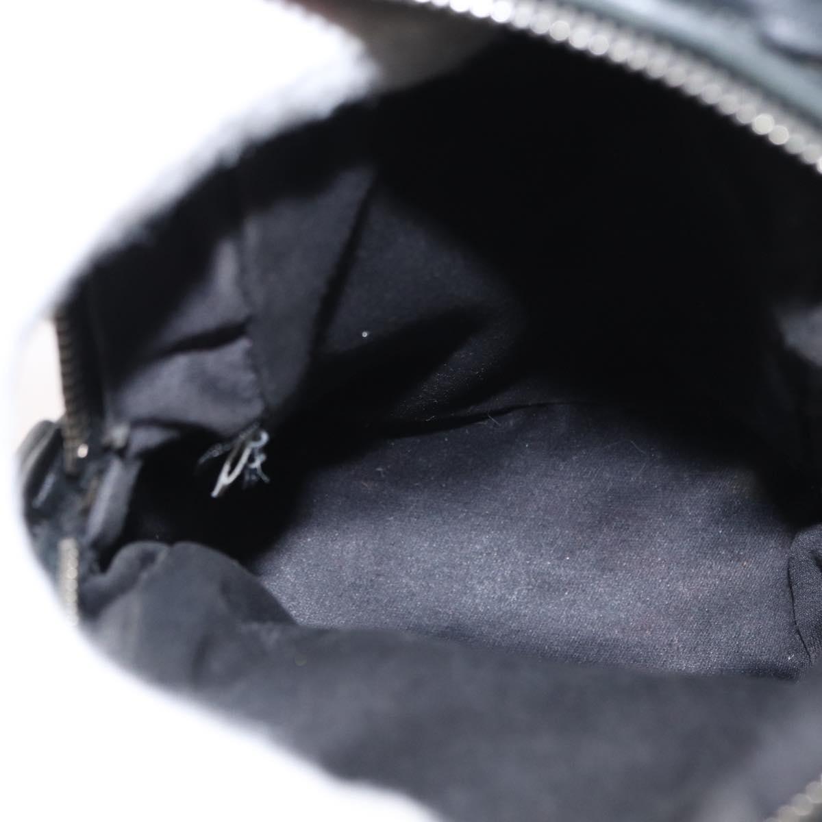 Miu Miu Matelasse Chain Shoulder Shoulder Bag Leather Black Silver Auth 152885