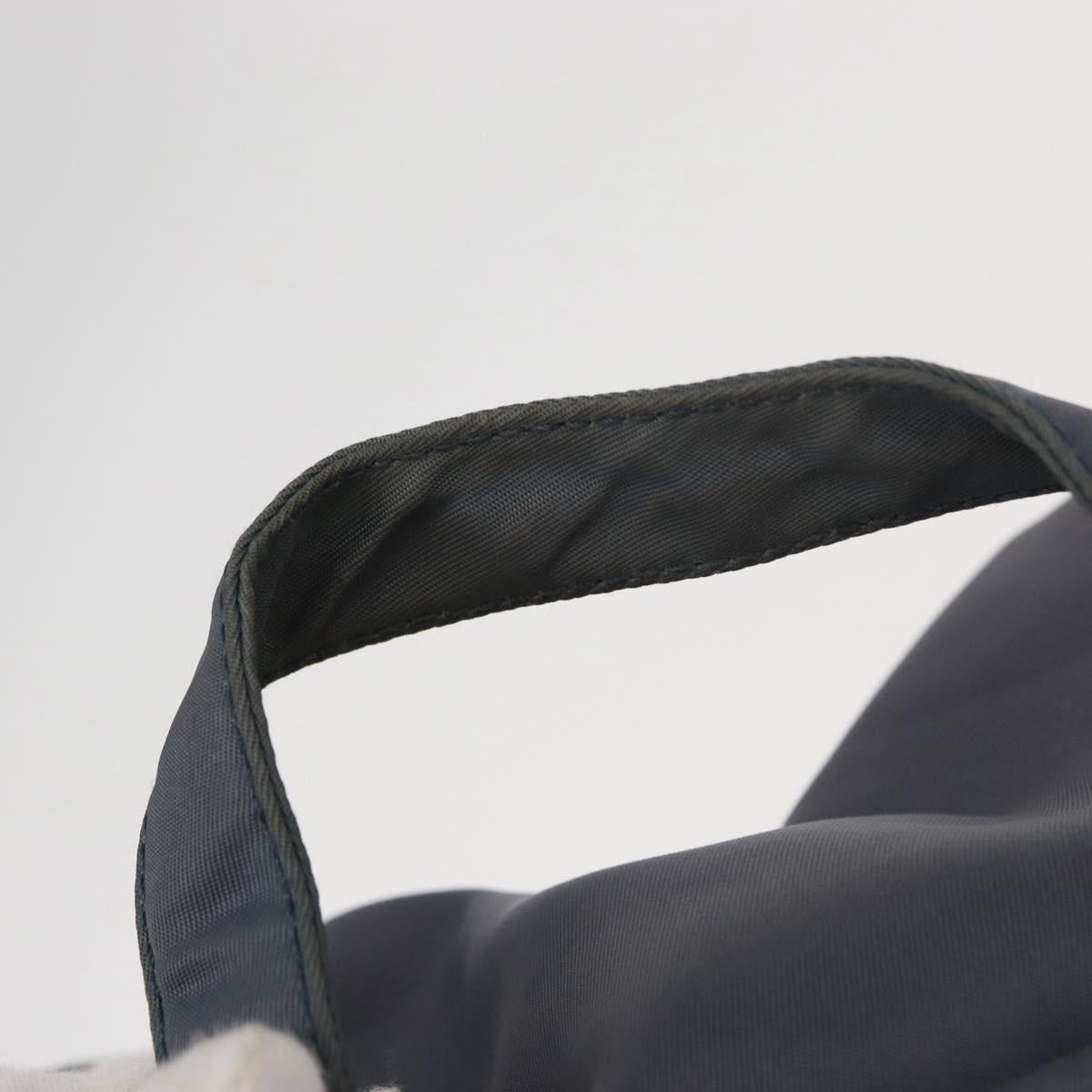 PRADA Backpack Nylon Blue Silver Auth 152888