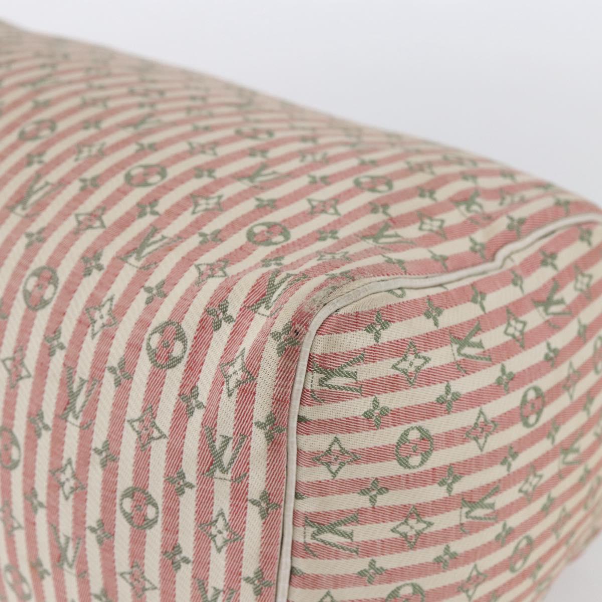 LOUIS VUITTON Monogram Mini Lin Croisette Speedy 30 Bag Pink M95501 Auth 152894