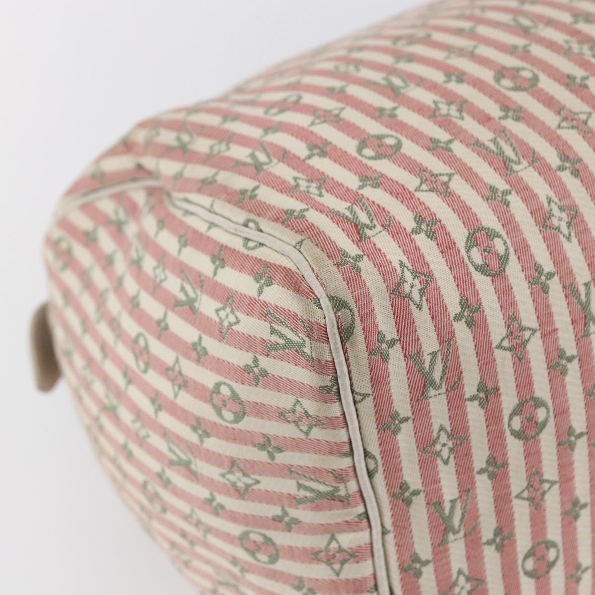 LOUIS VUITTON Monogram Mini Lin Croisette Speedy 30 Bag Pink M95501 Auth 152894