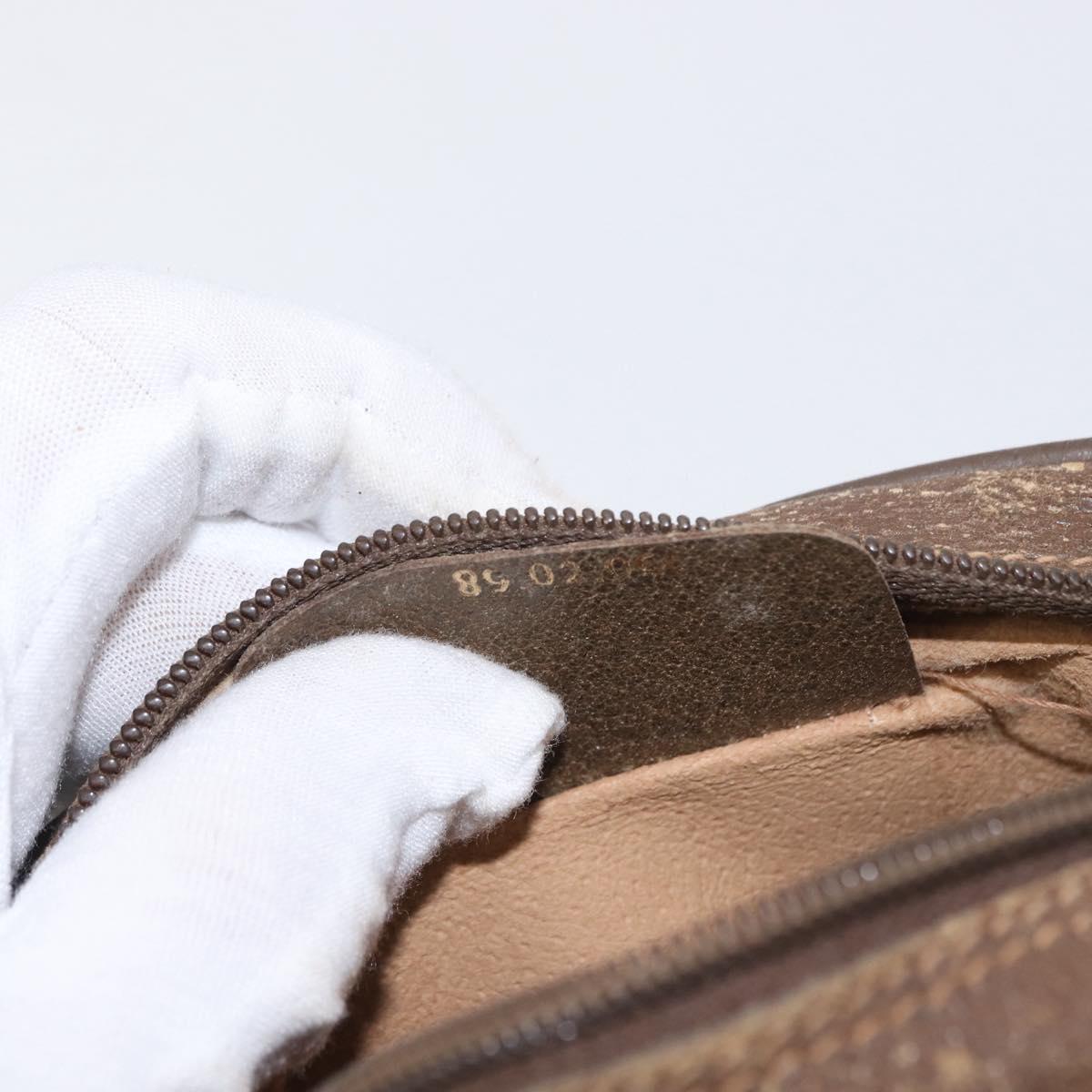 GUCCI GG Supreme Web Sherry Line Bag PVC Beige Gold 89 02 066 Auth 152906