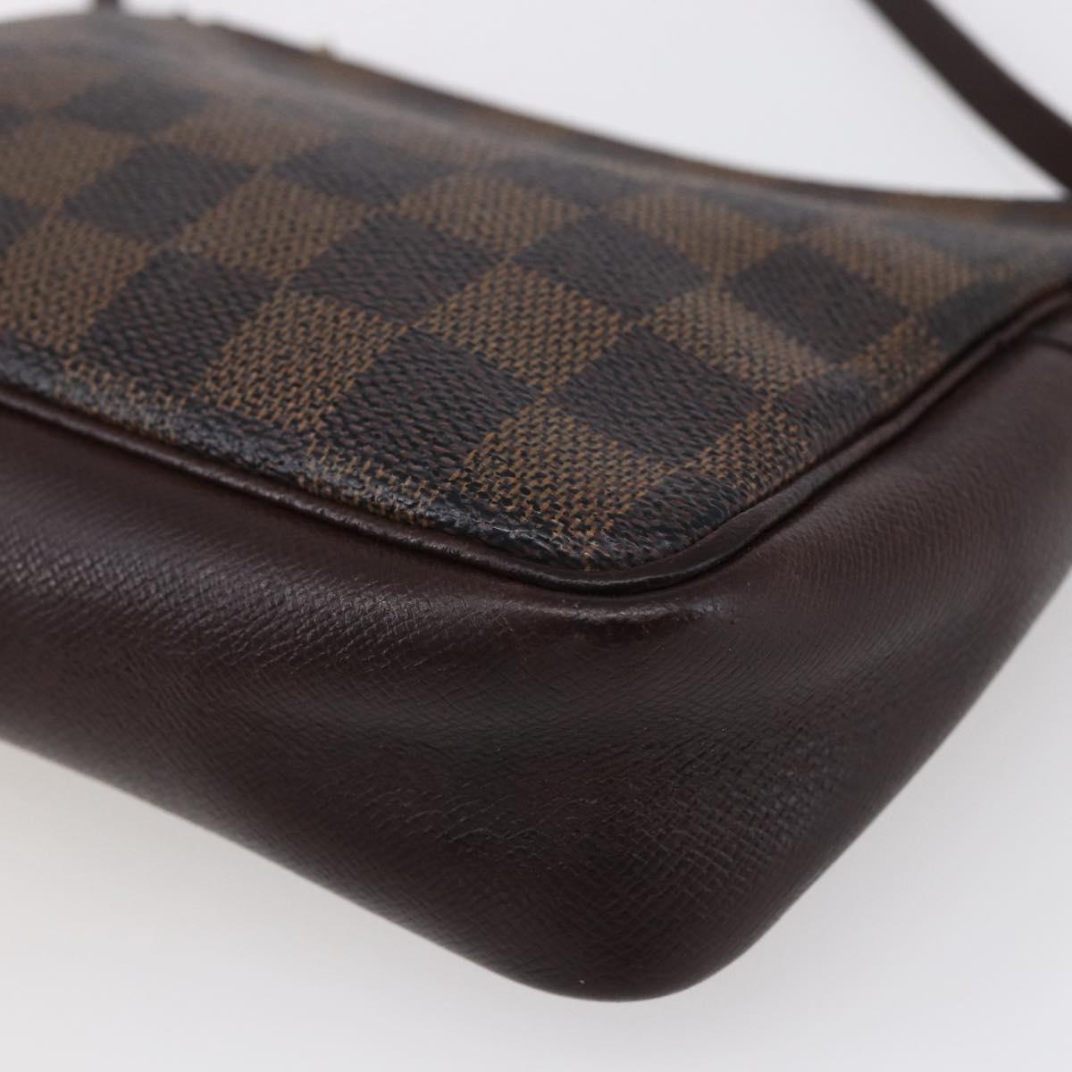 LOUIS VUITTON Damier Ebene Trousse makeup Pouch N51982 LV Auth 152914