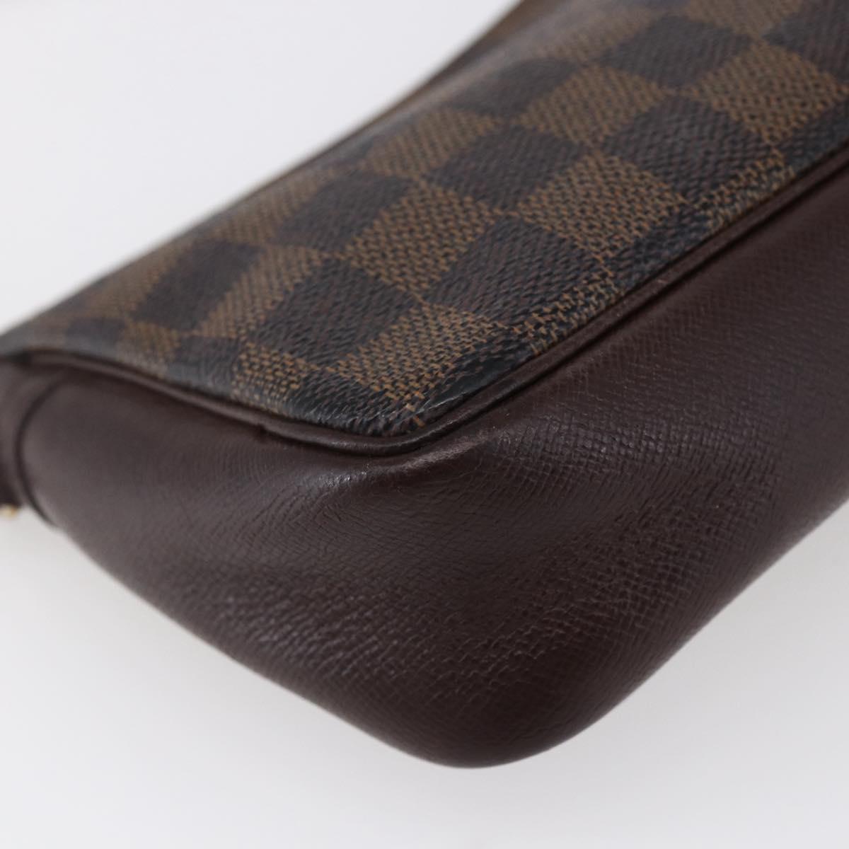 LOUIS VUITTON Damier Ebene Trousse makeup Pouch N51982 LV Auth 152914A