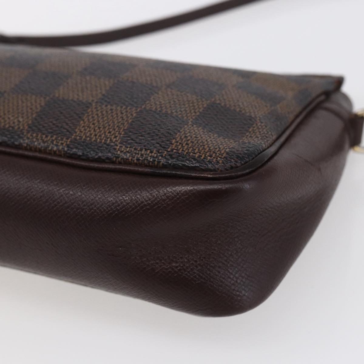 LOUIS VUITTON Damier Ebene Trousse makeup Pouch N51982 LV Auth 152914A
