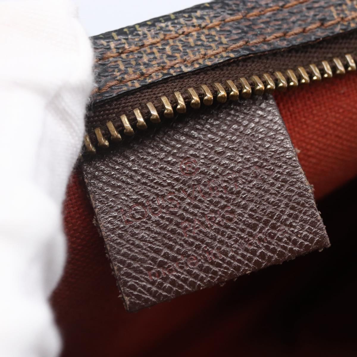 LOUIS VUITTON Damier Ebene Trousse makeup Pouch N51982 LV Auth 152914A