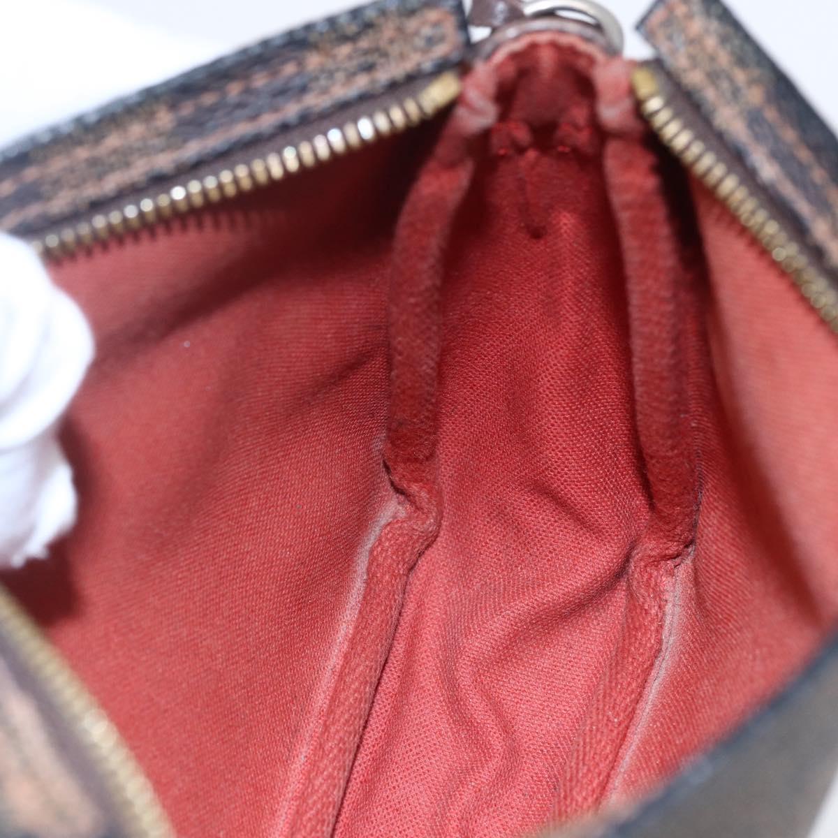 LOUIS VUITTON Damier Ebene Trousse makeup Pouch N51982 LV Auth 152914A