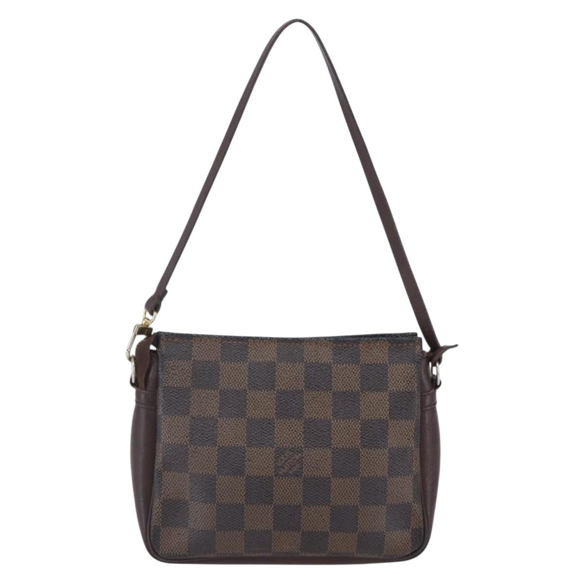 LOUIS VUITTON Damier Ebene Trousse makeup Pouch N51982 LV Auth 152914