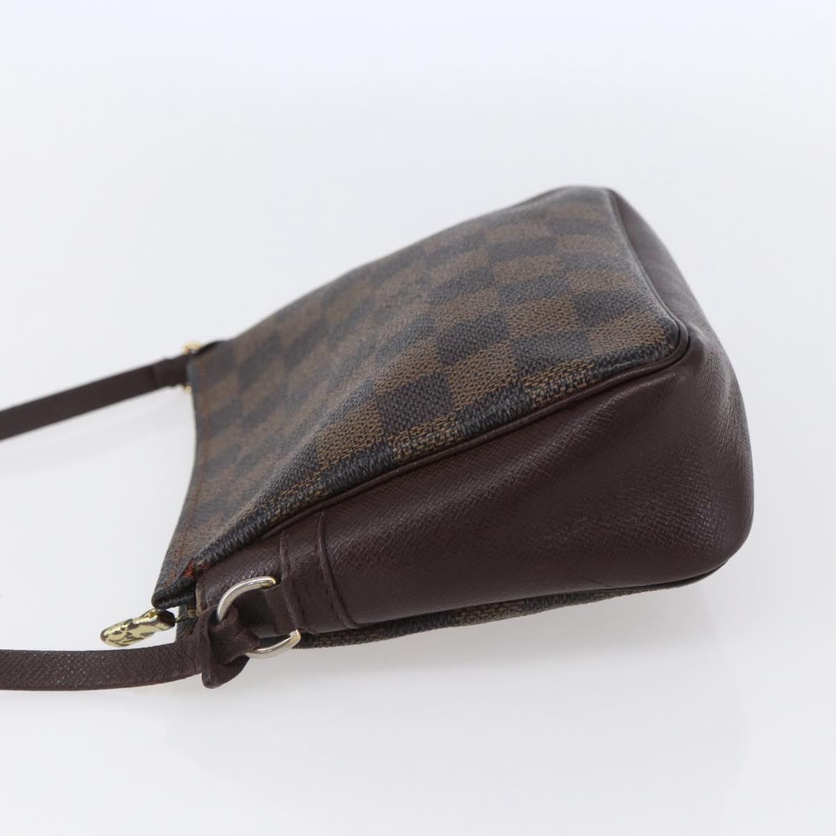 LOUIS VUITTON Damier Ebene Trousse makeup Pouch N51982 LV Auth 152914