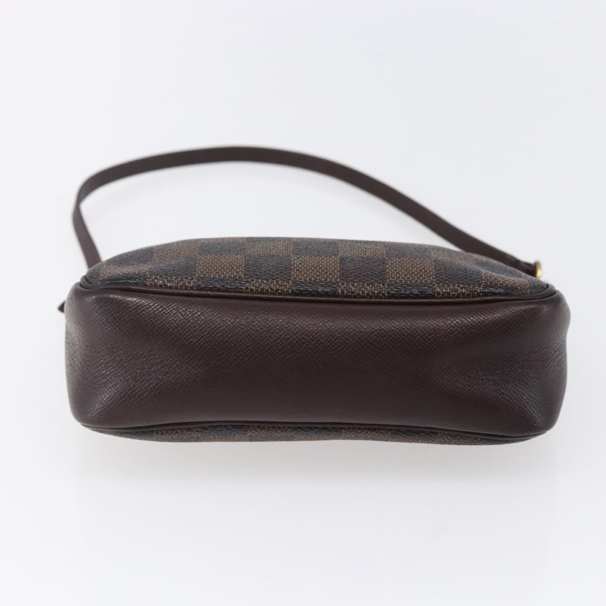 LOUIS VUITTON Damier Ebene Trousse makeup Pouch N51982 LV Auth 152914A