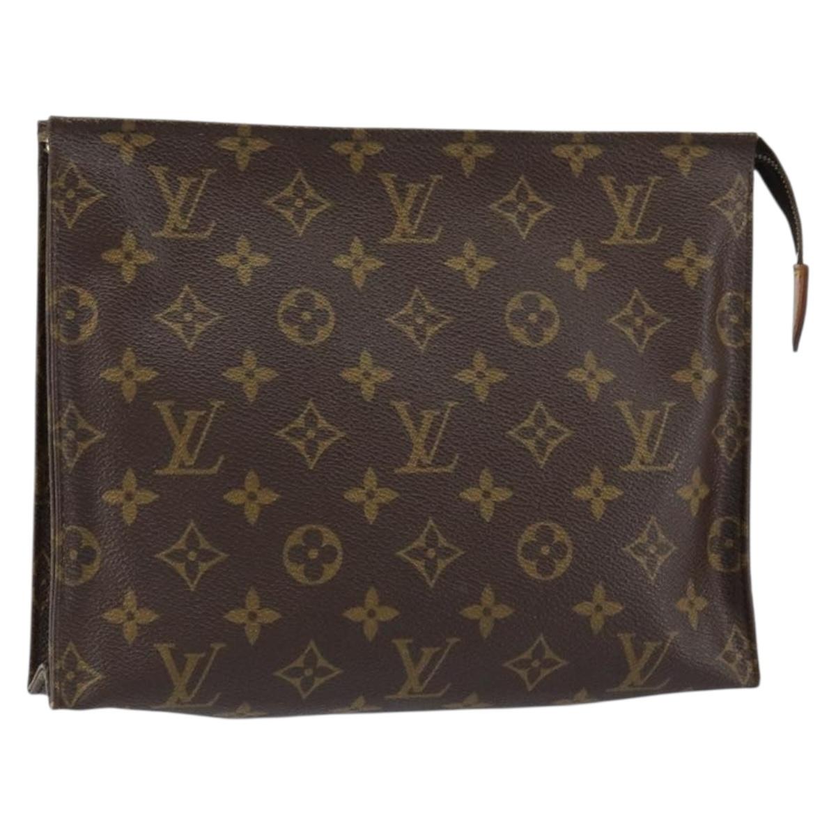 LOUIS VUITTON Monogram Poche Toilette 26 Pouch M47542 LV Auth 152918