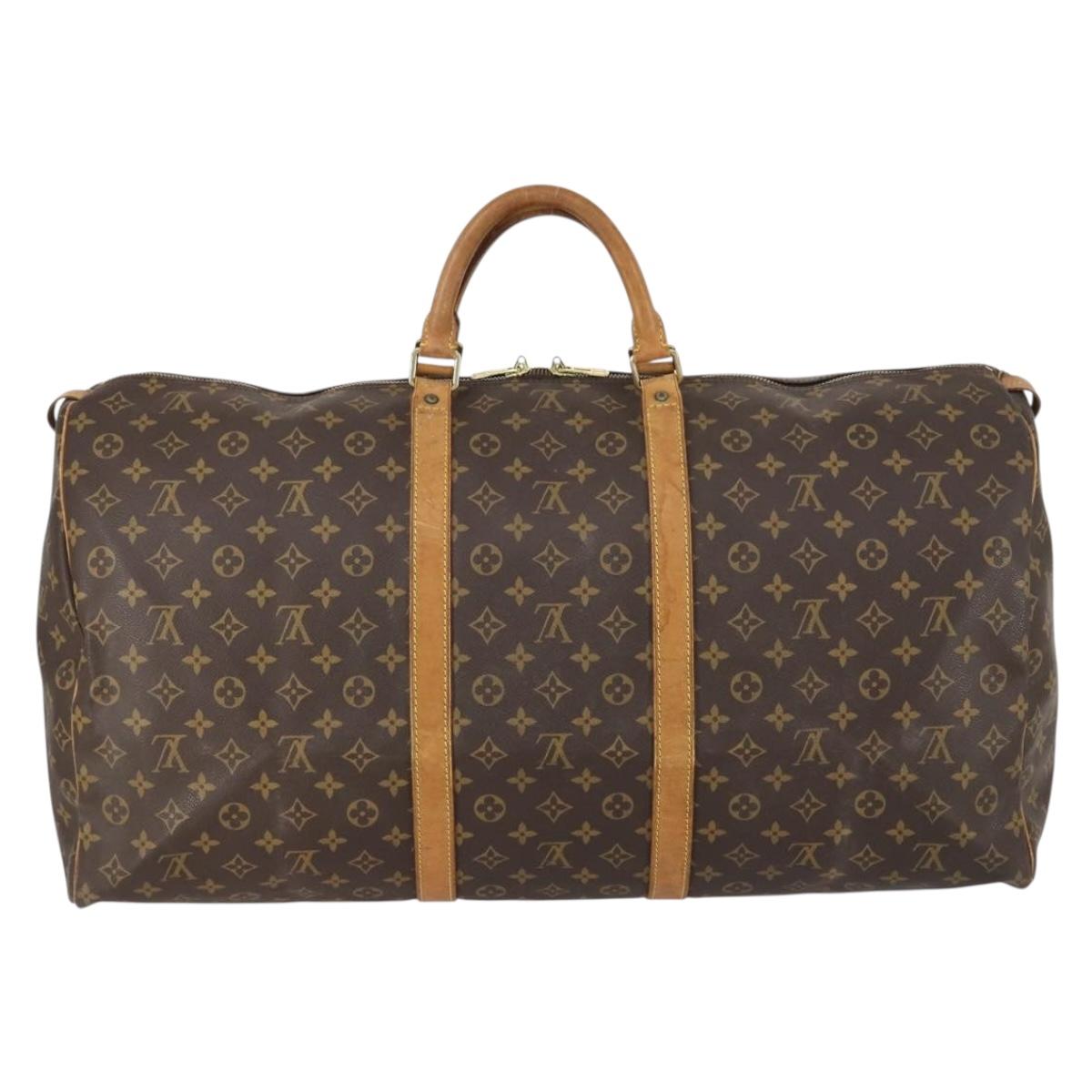 LOUIS VUITTON Monogram Keepall 60 Boston Bag M41422 LV Auth 152924