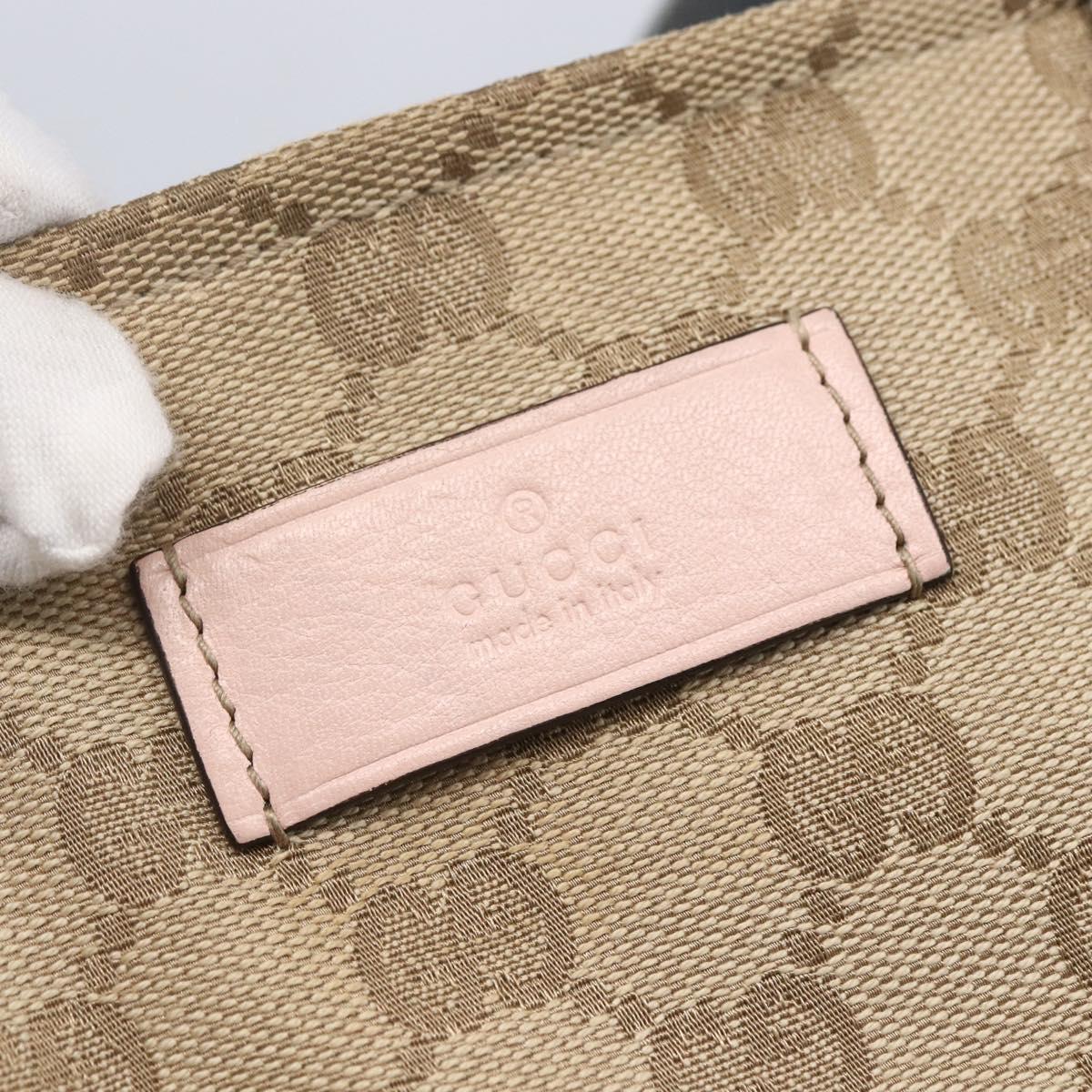 GUCCI GG Canvas Tote Bag Beige Gold 155524 Auth 152928