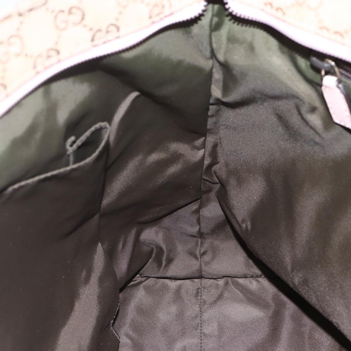 GUCCI GG Canvas Tote Bag Beige Gold 155524 Auth 152928