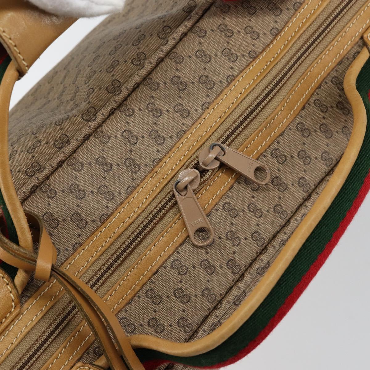 GUCCI Micro GG Supreme Web Sherry Line Bag PVC Beige 012 4864 39 Auth 152930