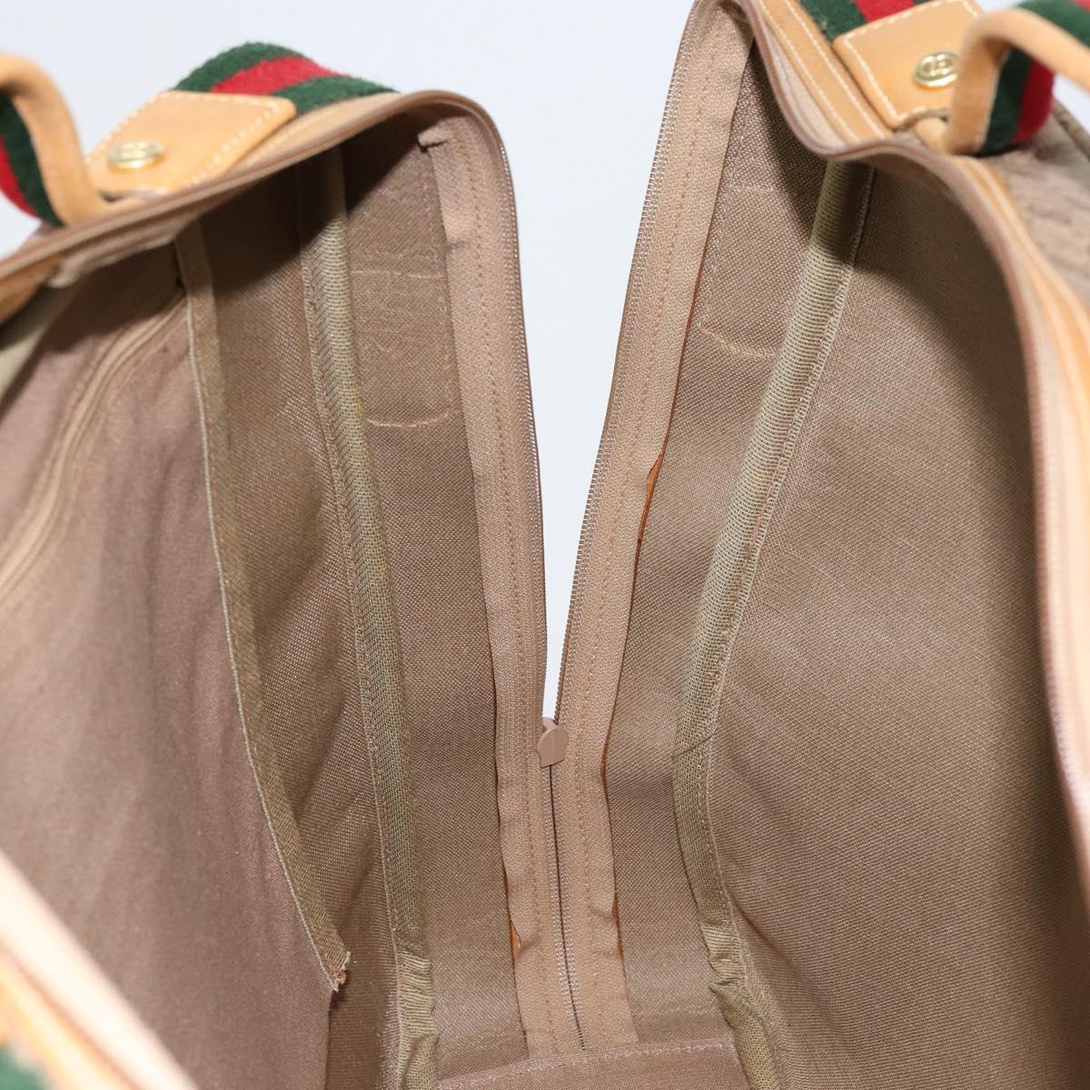 GUCCI Micro GG Supreme Web Sherry Line Bag PVC Beige 012 4864 39 Auth 152930