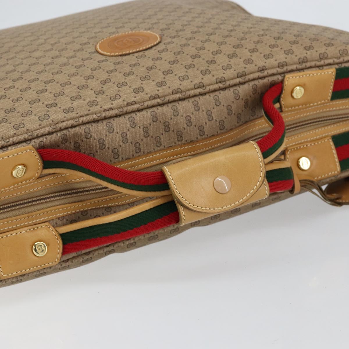 GUCCI Micro GG Supreme Web Sherry Line Bag PVC Beige 012 4864 39 Auth 152930