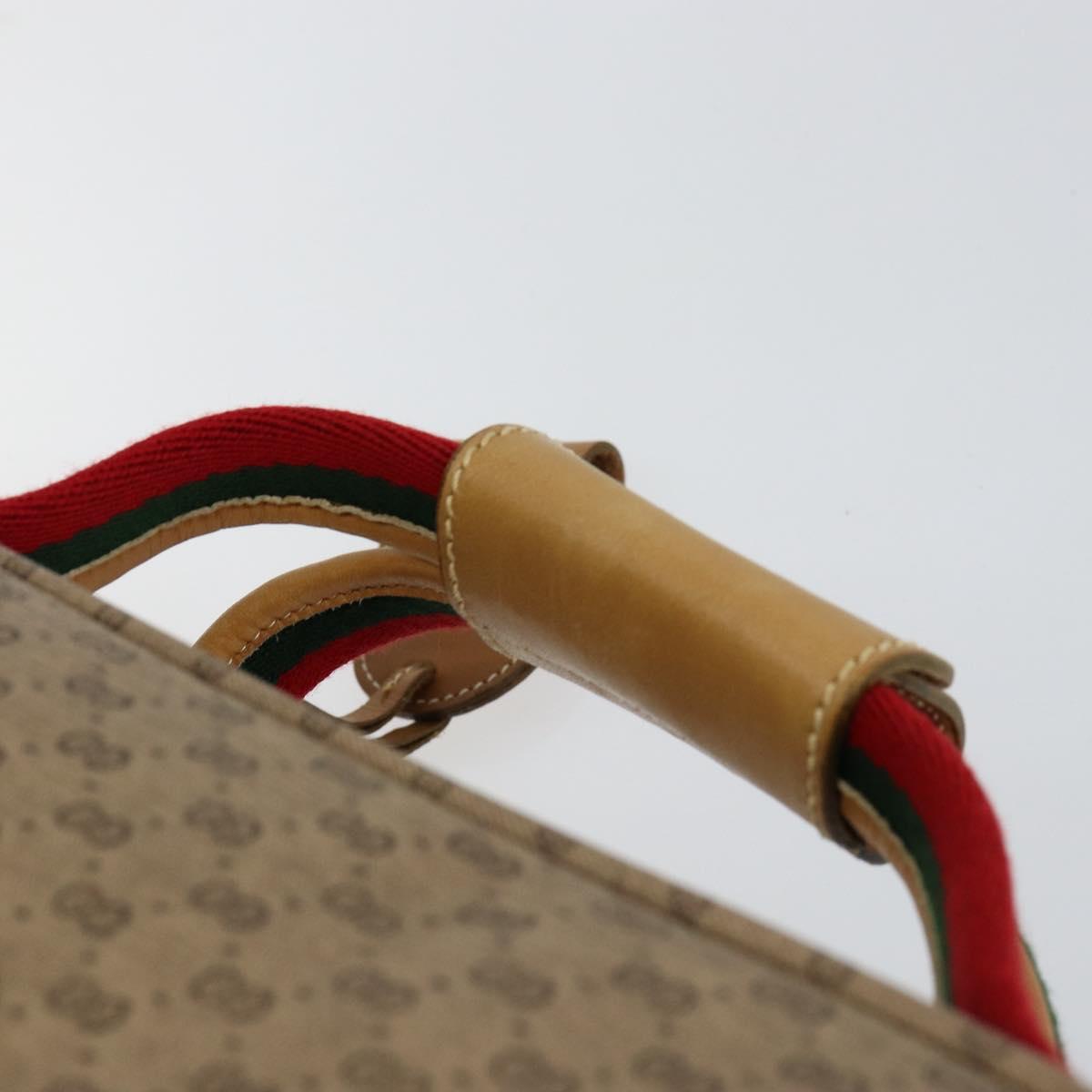 GUCCI Micro GG Supreme Web Sherry Line Bag PVC Beige 012 4864 39 Auth 152930