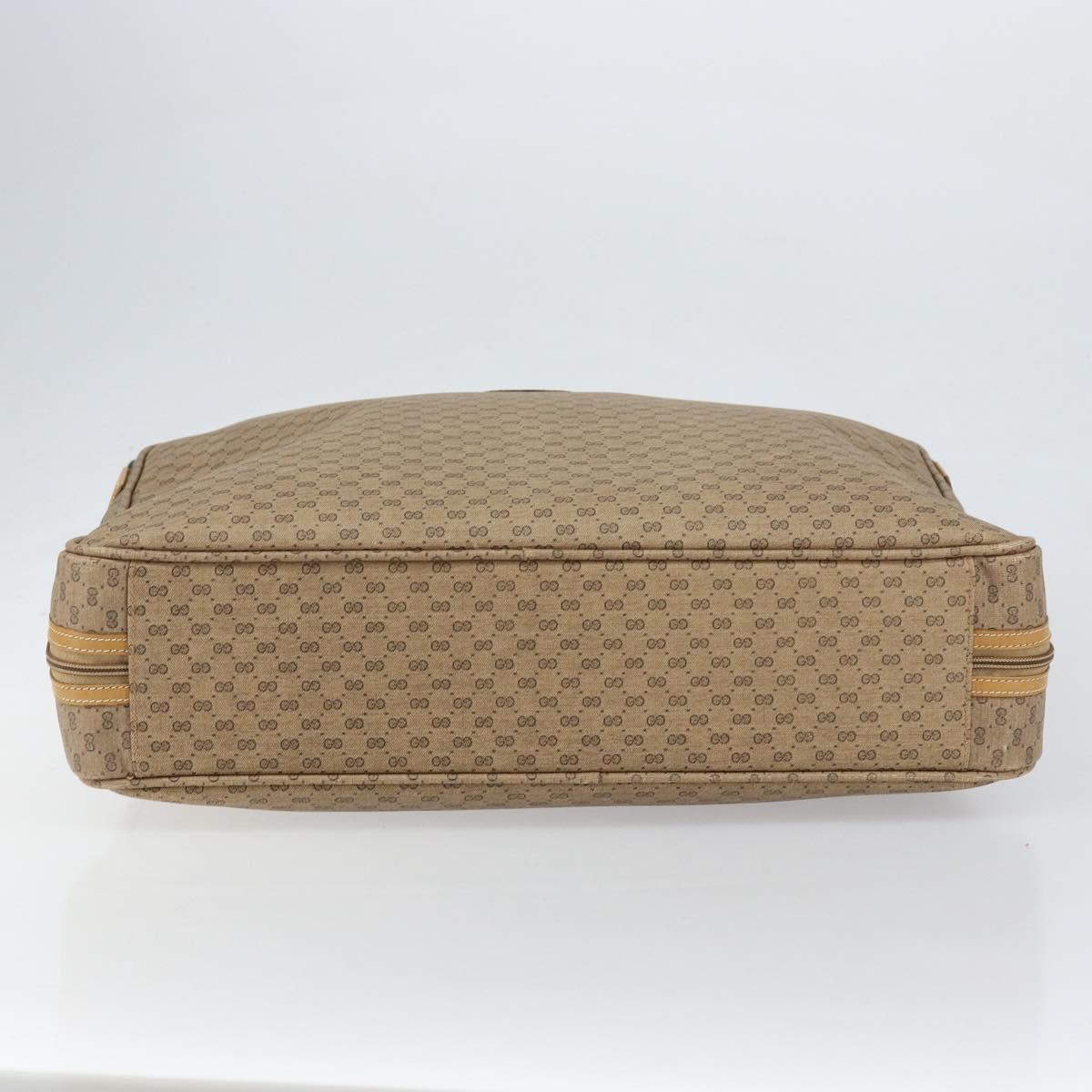 GUCCI Micro GG Supreme Web Sherry Line Bag PVC Beige 012 4864 39 Auth 152930