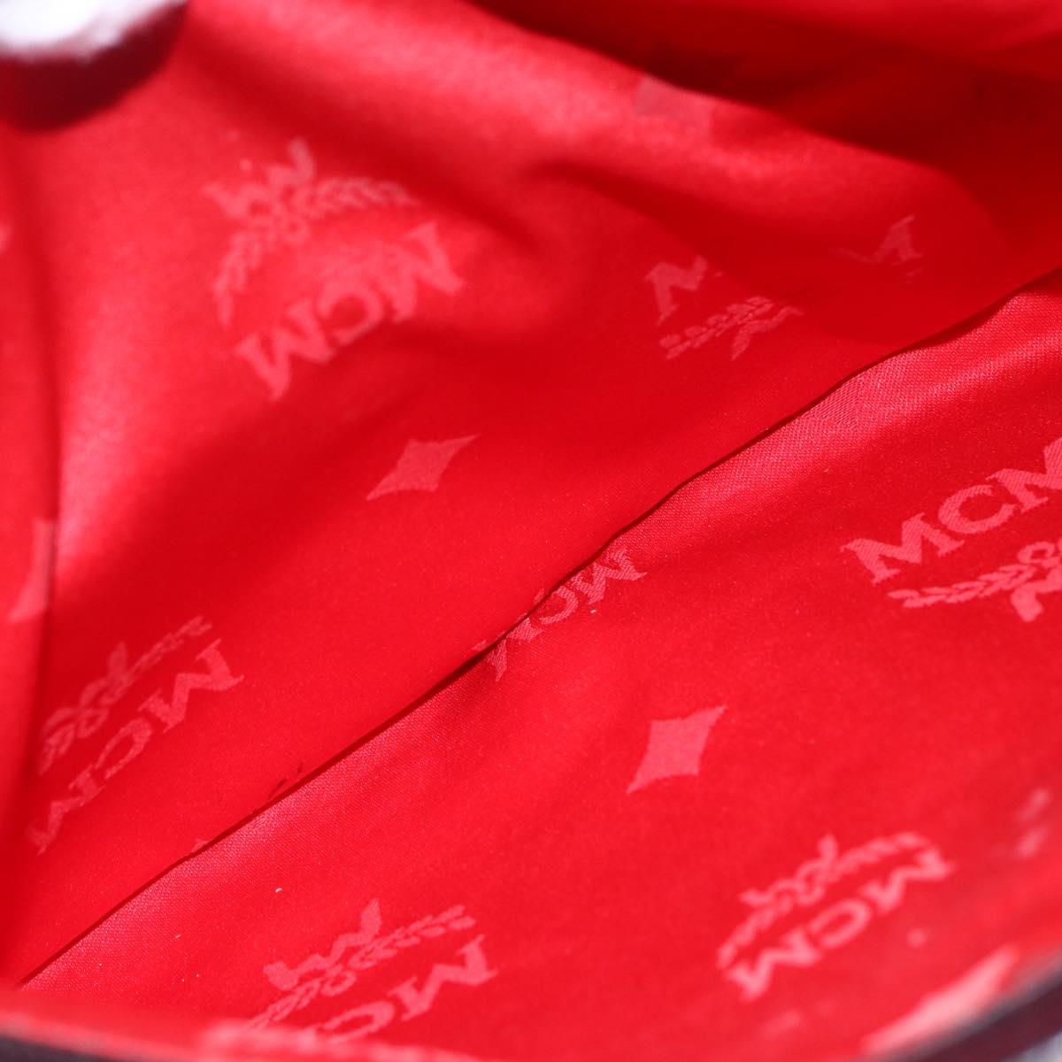 MCM Hand Bag Leather Black Gold Auth 152933