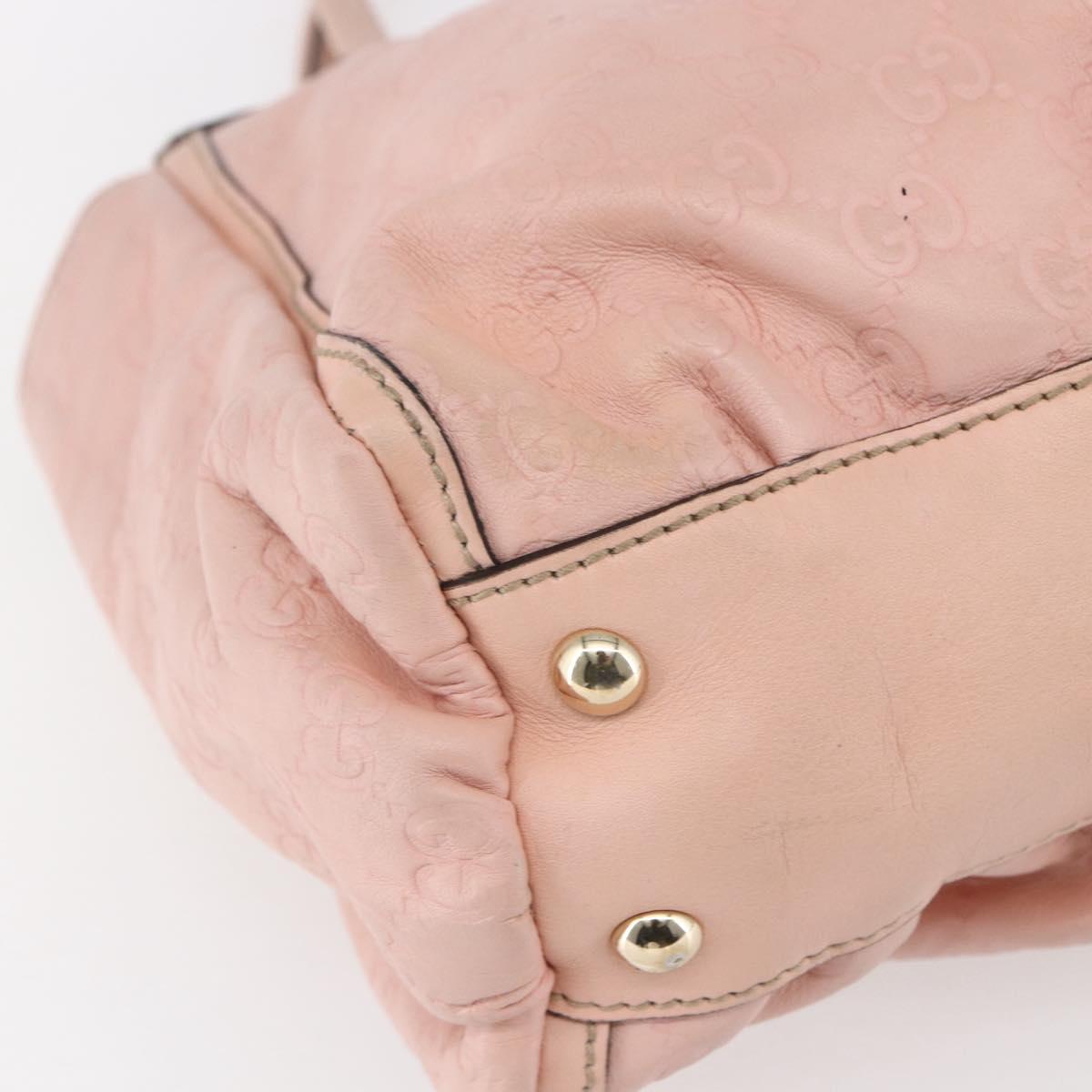 GUCCI GG Canvas Guccissima Abbey Tote Bag Leather Pink Gold 189831 Auth 152938