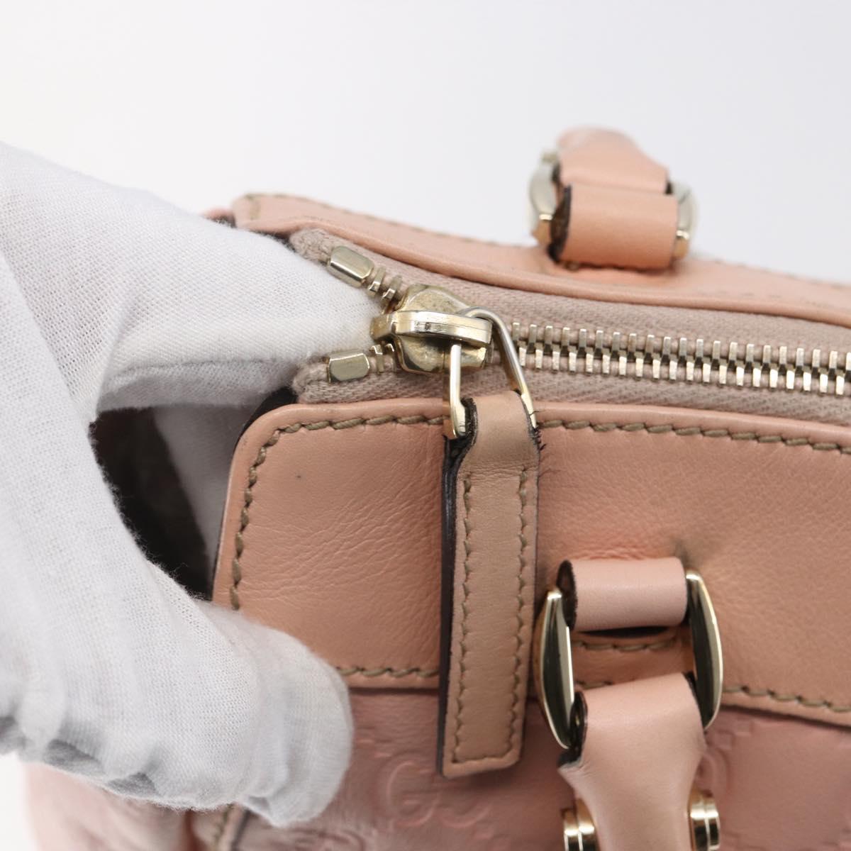 GUCCI GG Canvas Guccissima Abbey Tote Bag Leather Pink Gold 189831 Auth 152938