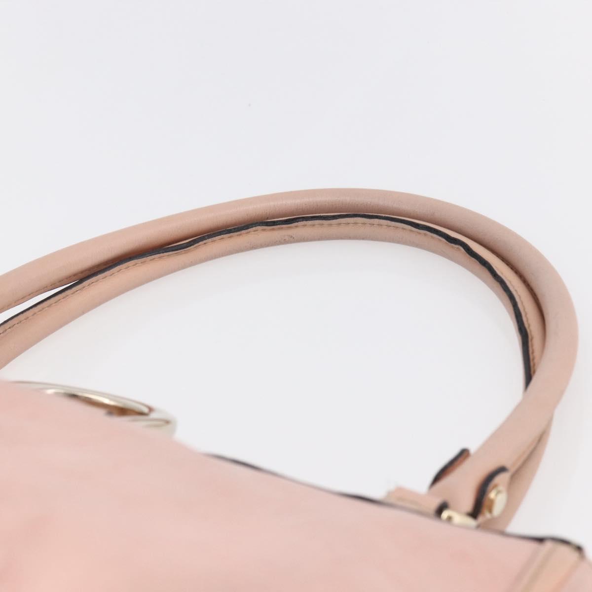 GUCCI GG Canvas Guccissima Abbey Tote Bag Leather Pink Gold 189831 Auth 152938