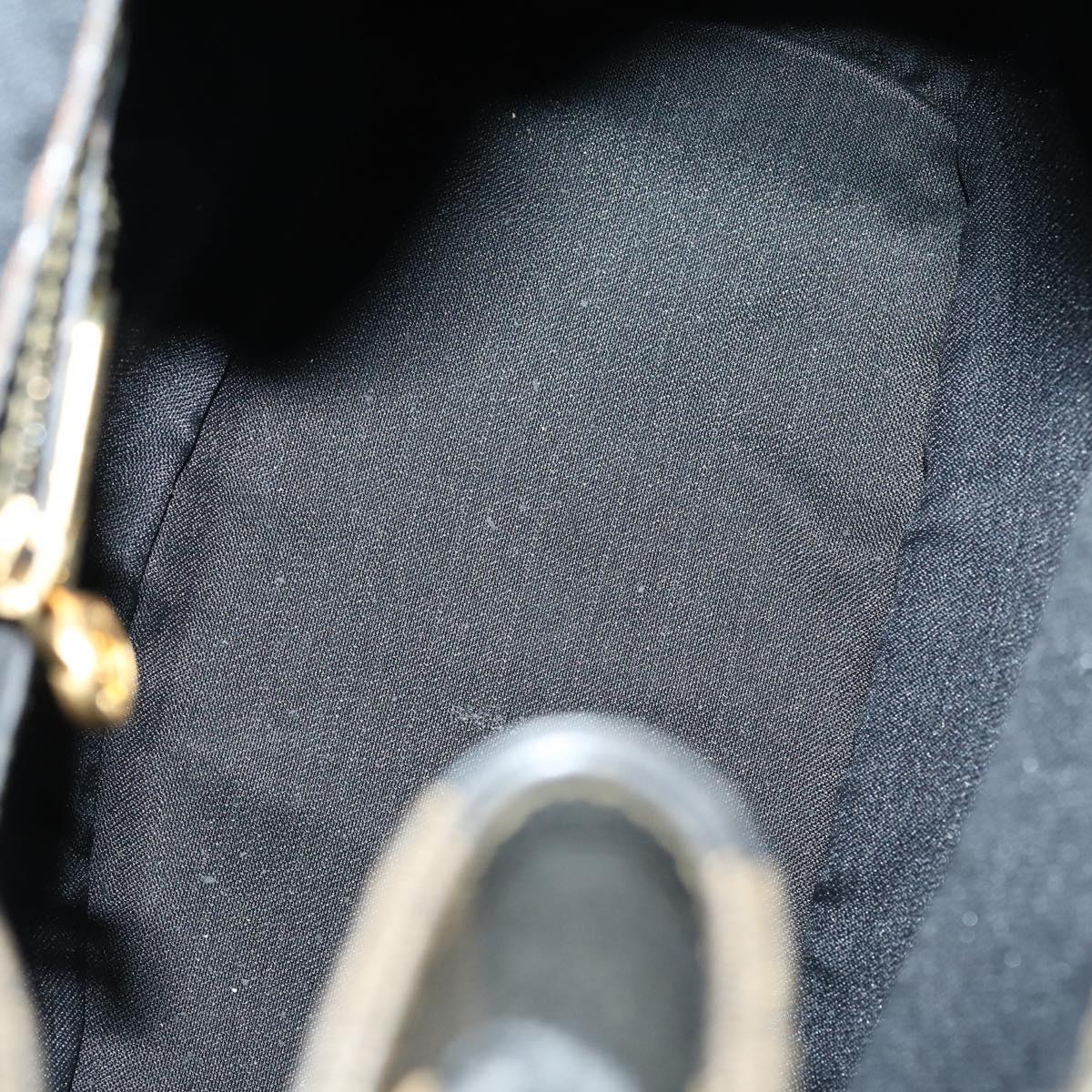 FENDI Pecan Canvas Backpack PVC Brown Black gold Auth 152942