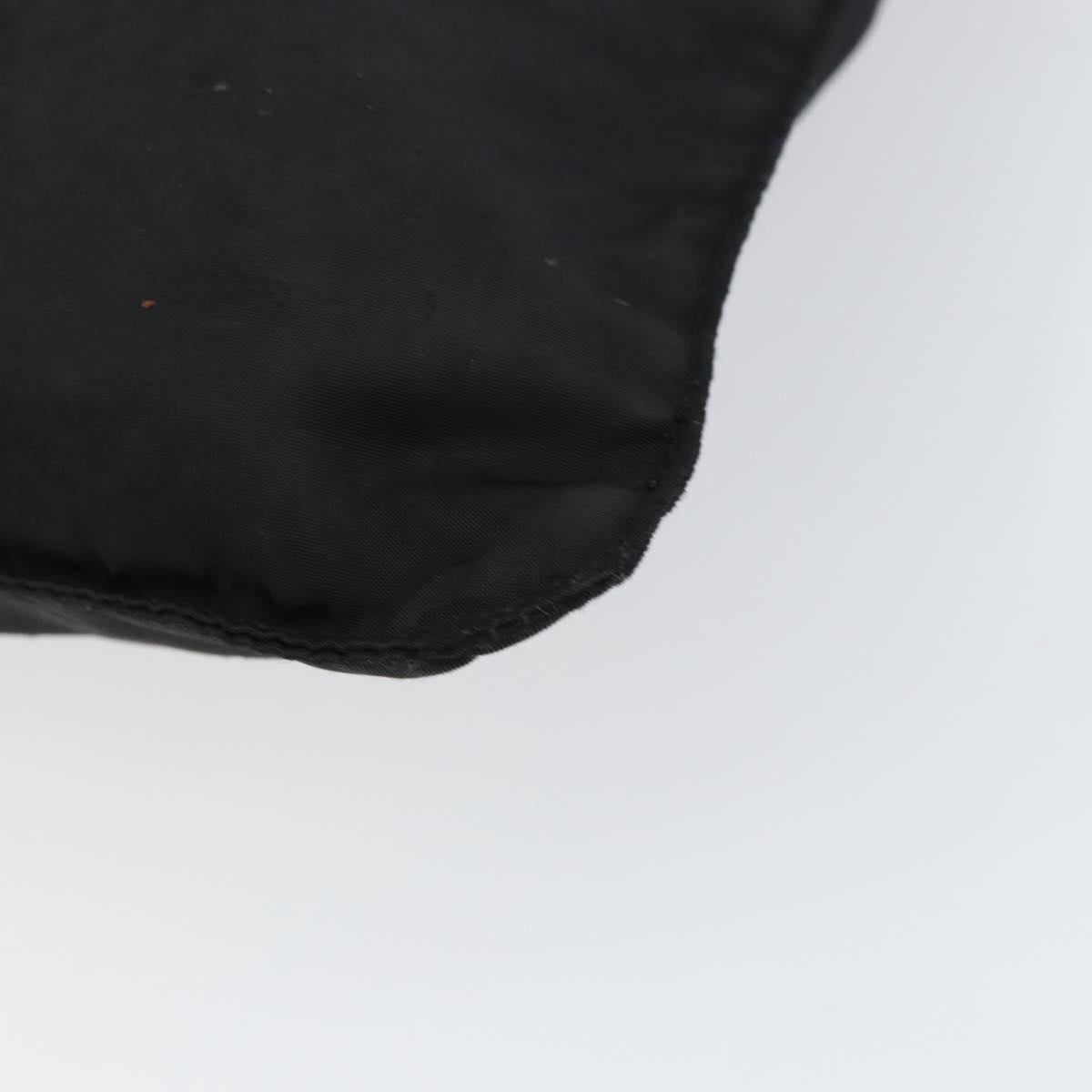 PRADA Shoulder Bag Nylon Black Silver Auth 152945