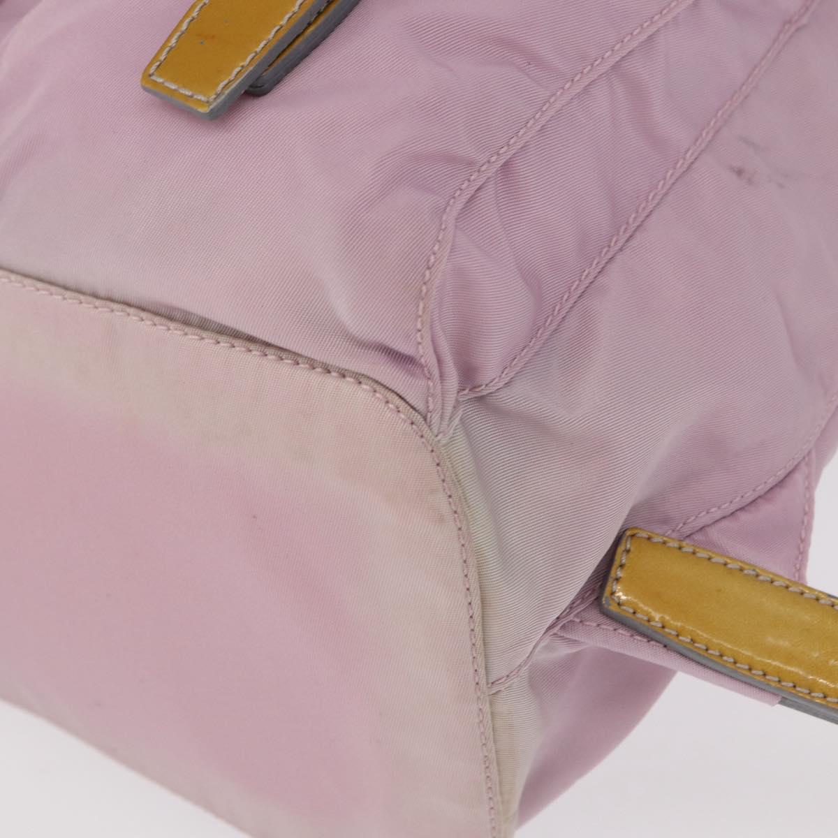 PRADA Backpack Nylon Pink Silver Auth 152952