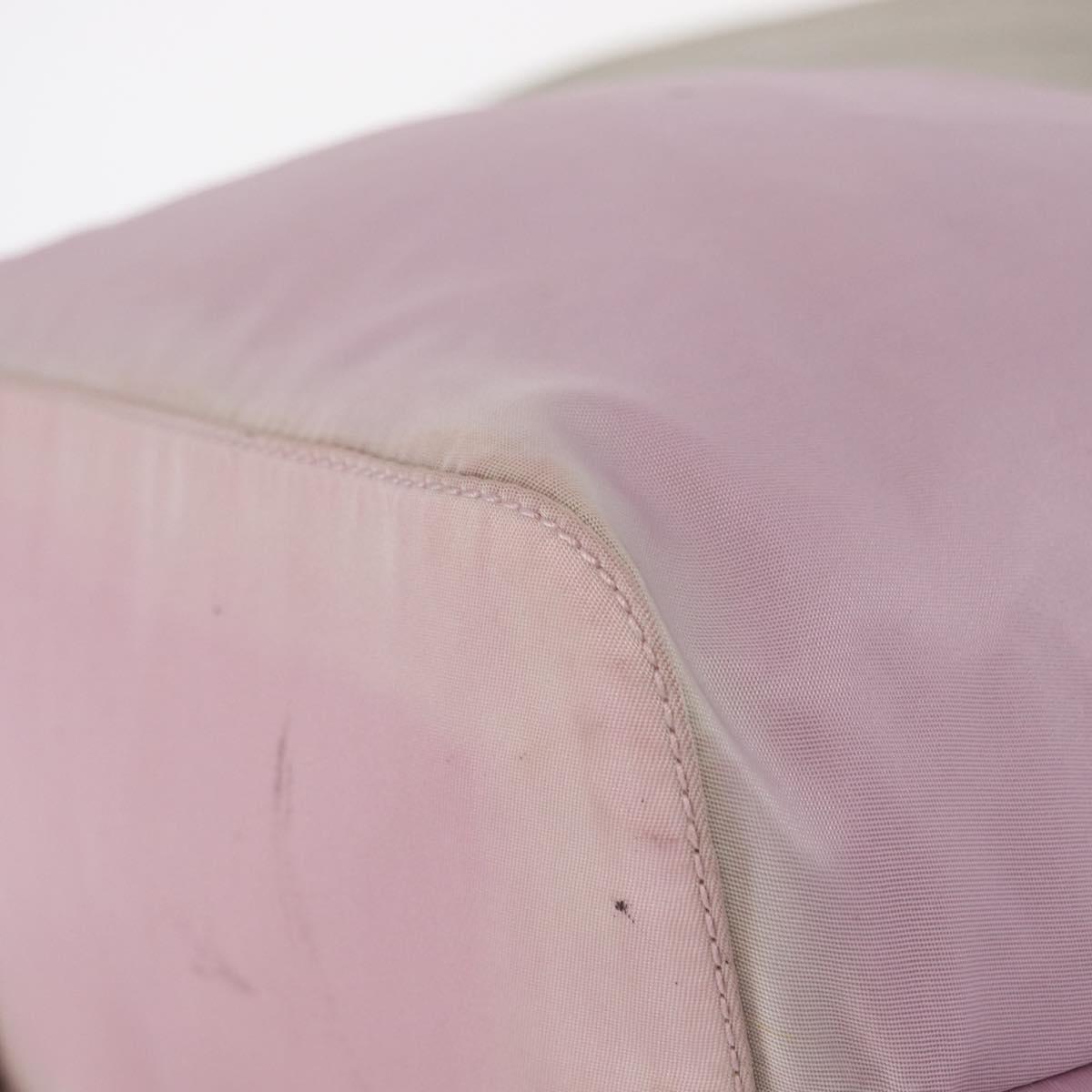 PRADA Backpack Nylon Pink Silver Auth 152952