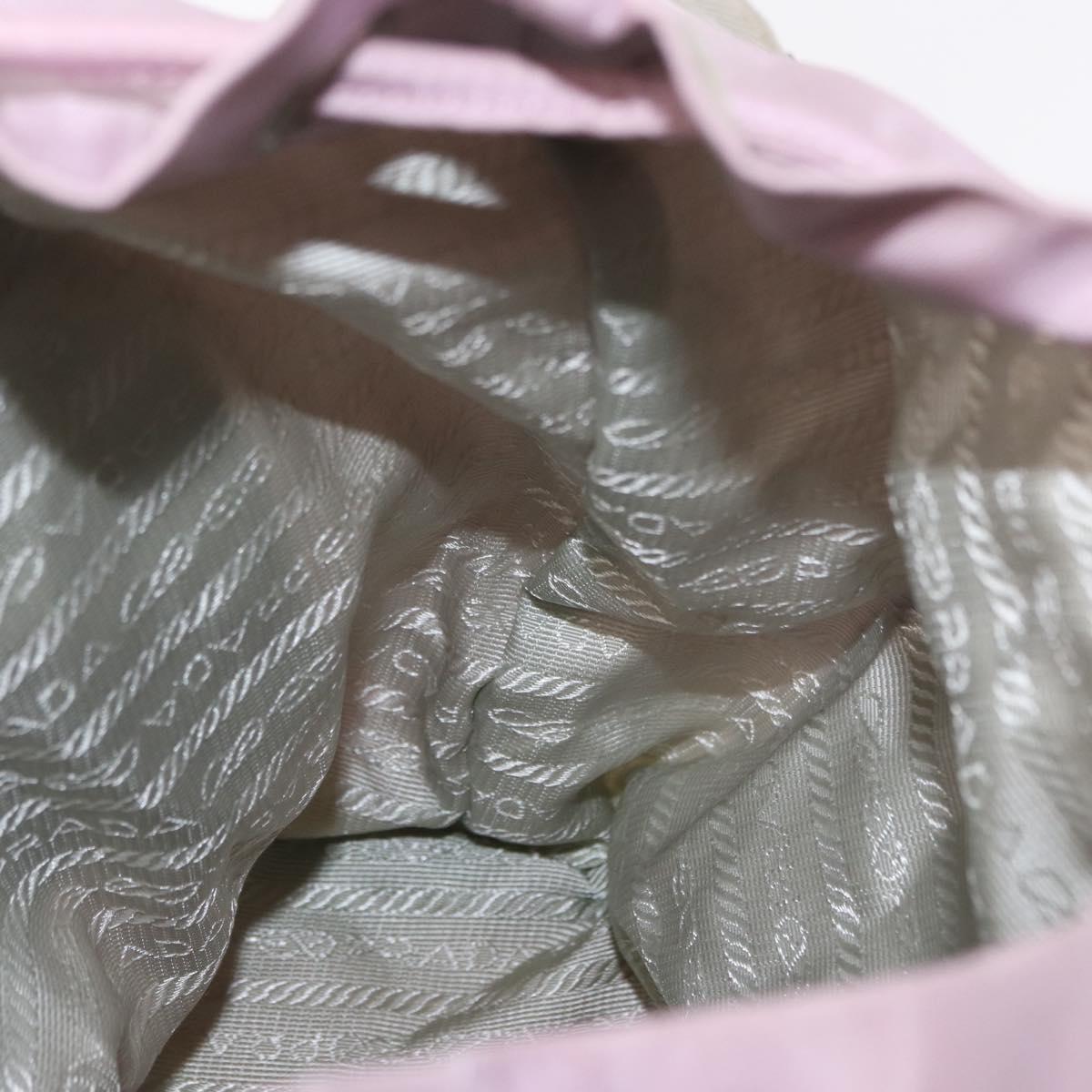 PRADA Backpack Nylon Pink Silver Auth 152952