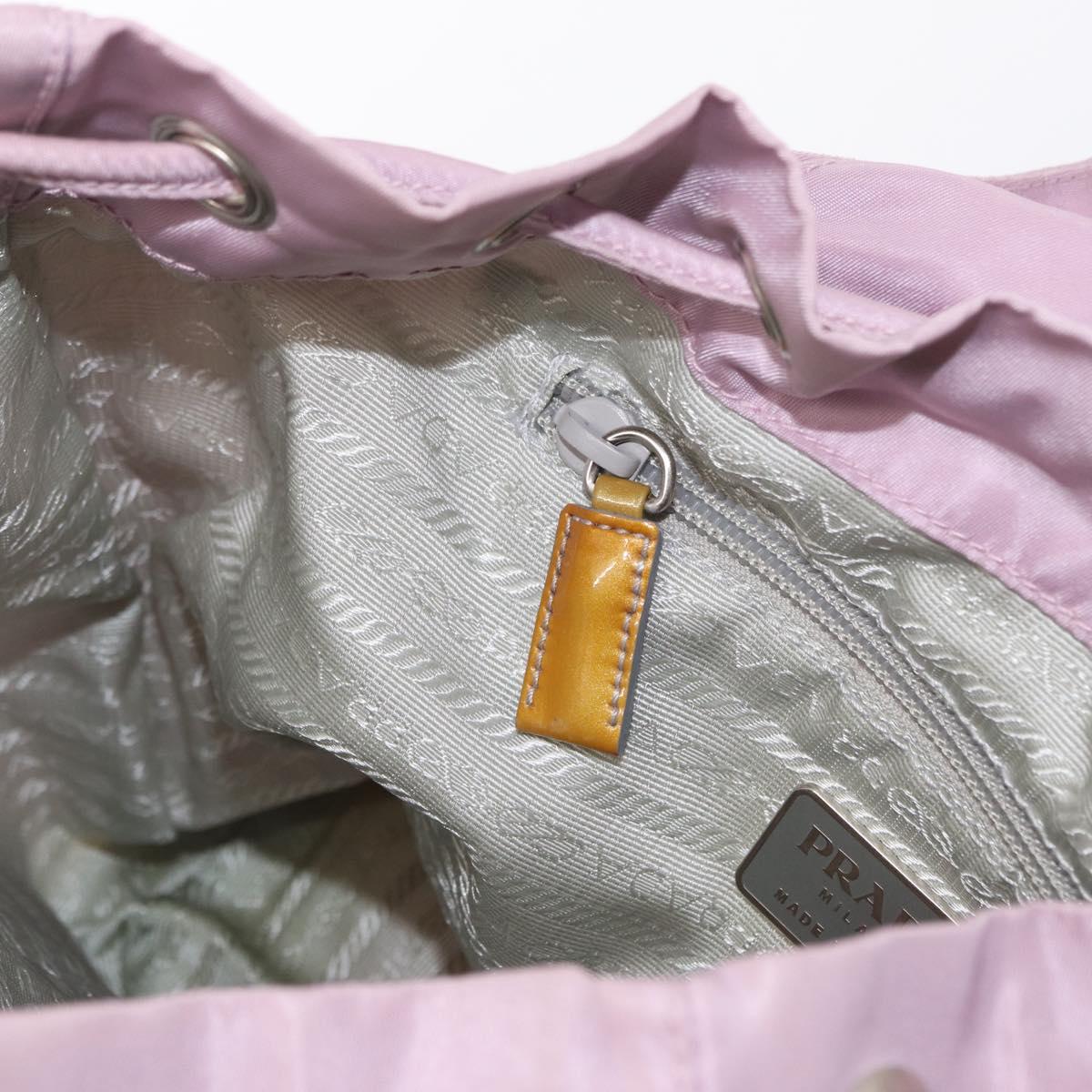 PRADA Backpack Nylon Pink Silver Auth 152952