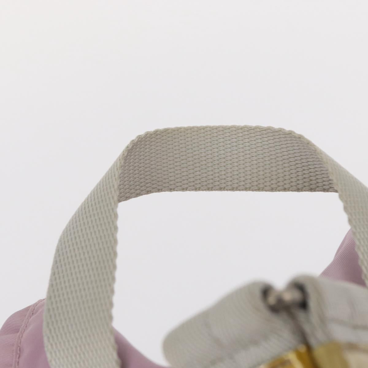 PRADA Backpack Nylon Pink Silver Auth 152952