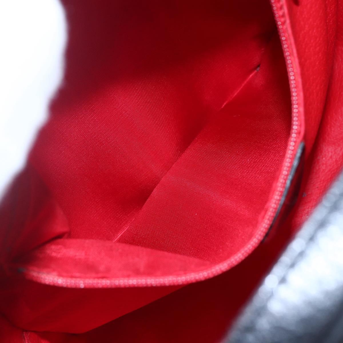 CELINE Shoulder Bag Leather Black Gold Auth 152953