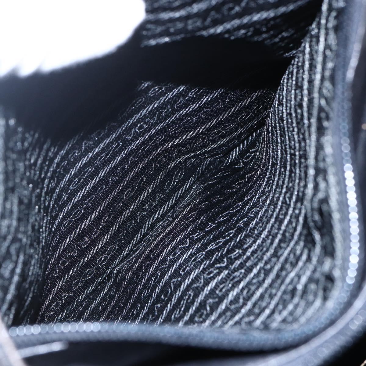 PRADA Shoulder Bag Leather Black Auth 152954