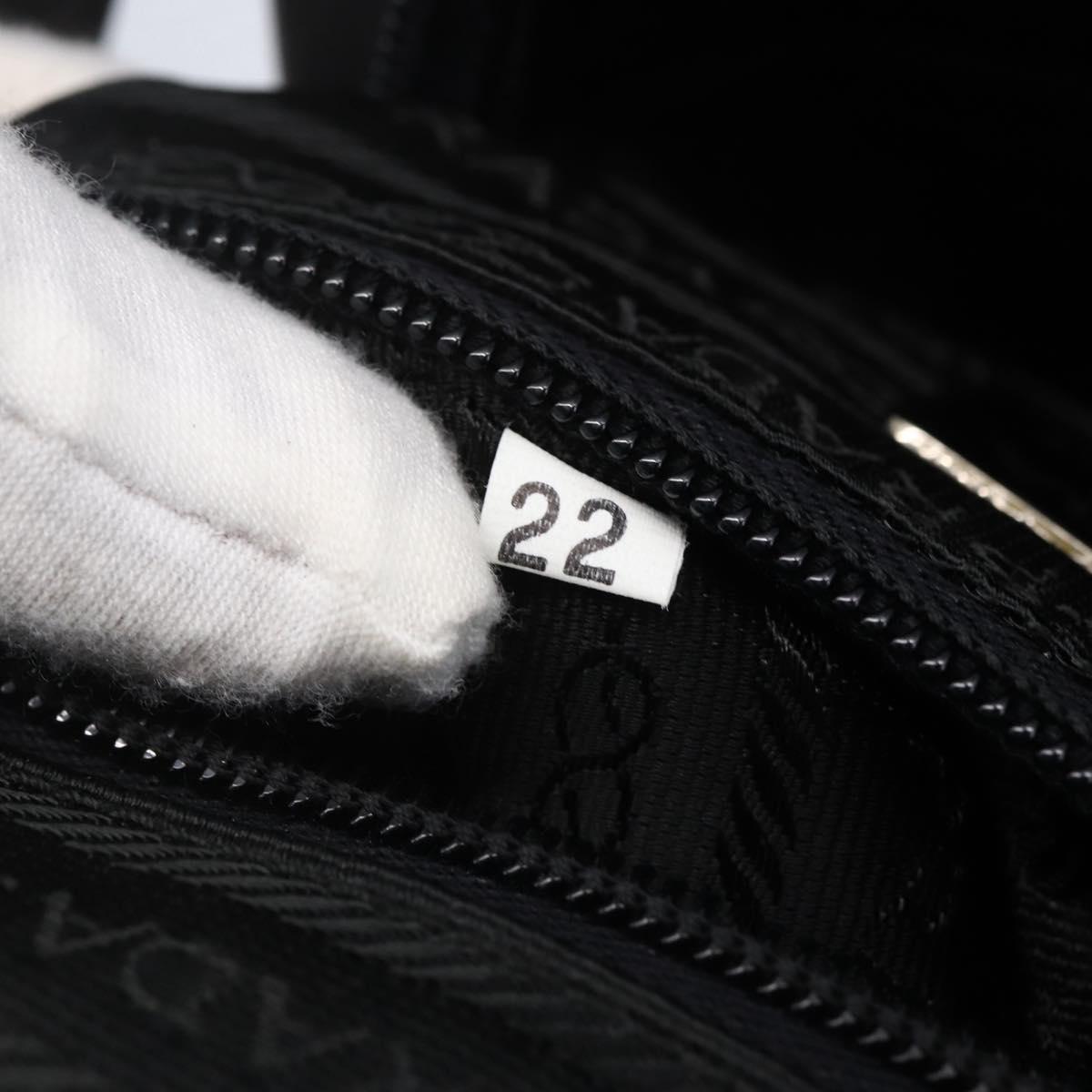 PRADA Shoulder Bag Leather Black Auth 152954