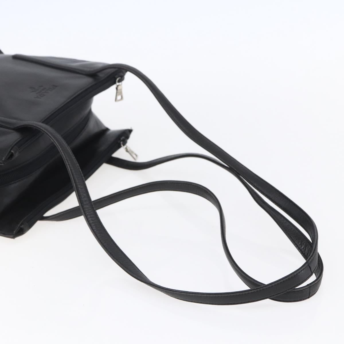 PRADA Shoulder Bag Leather Black Auth 152954