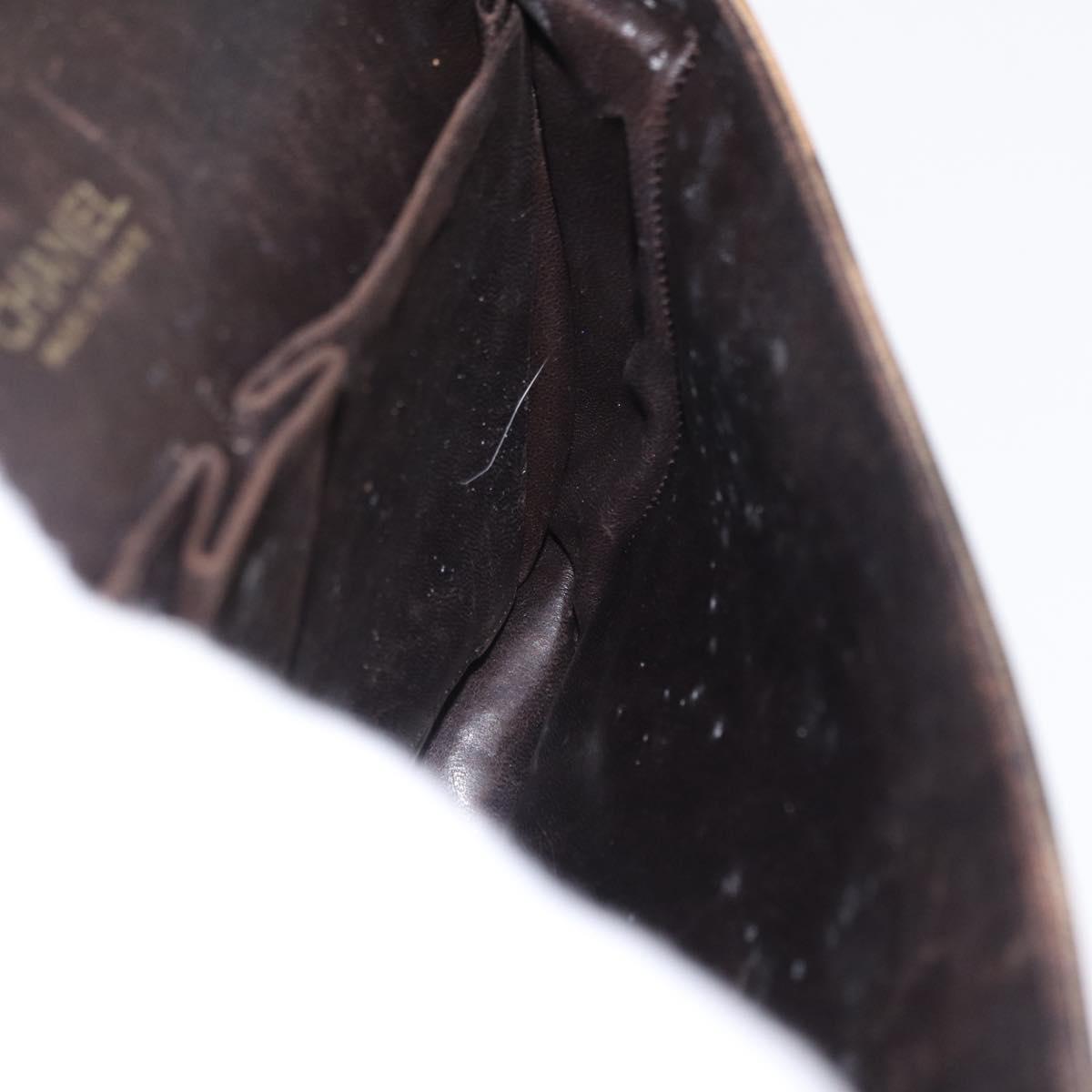 CHANEL Matelasse Chain Shoulder Bag Lamb Skin Vintage Black Gold CC Auth 152958